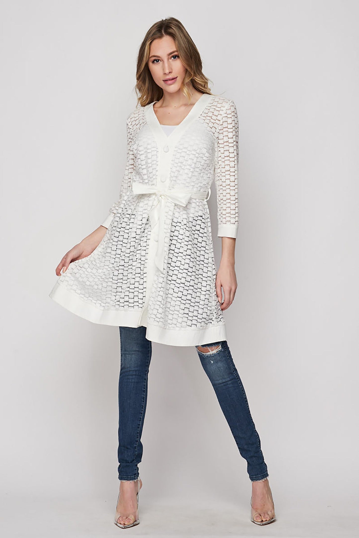 Eyelet Cardigan, Cover-up