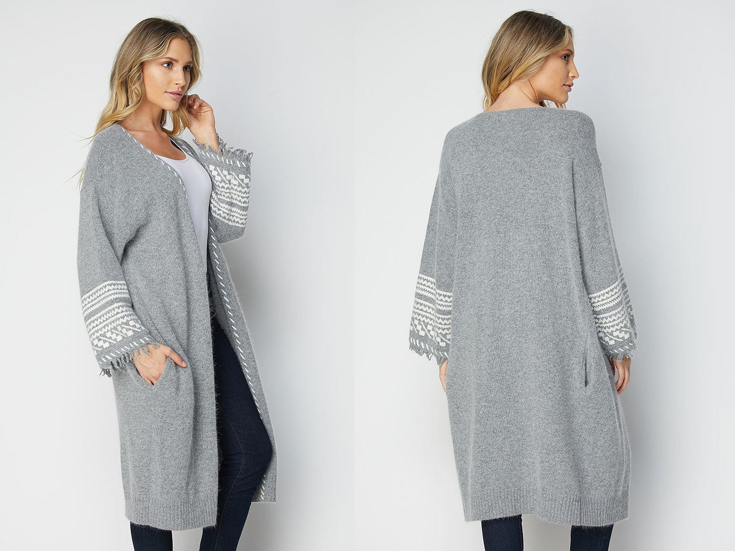 Viscose Wool Knit Duster Cardigan, Wool Sweater Coat, Wool Cardigan, Long Sweater Cardigan, Multi Yarn Sweater Cardigan, Gift wrapping