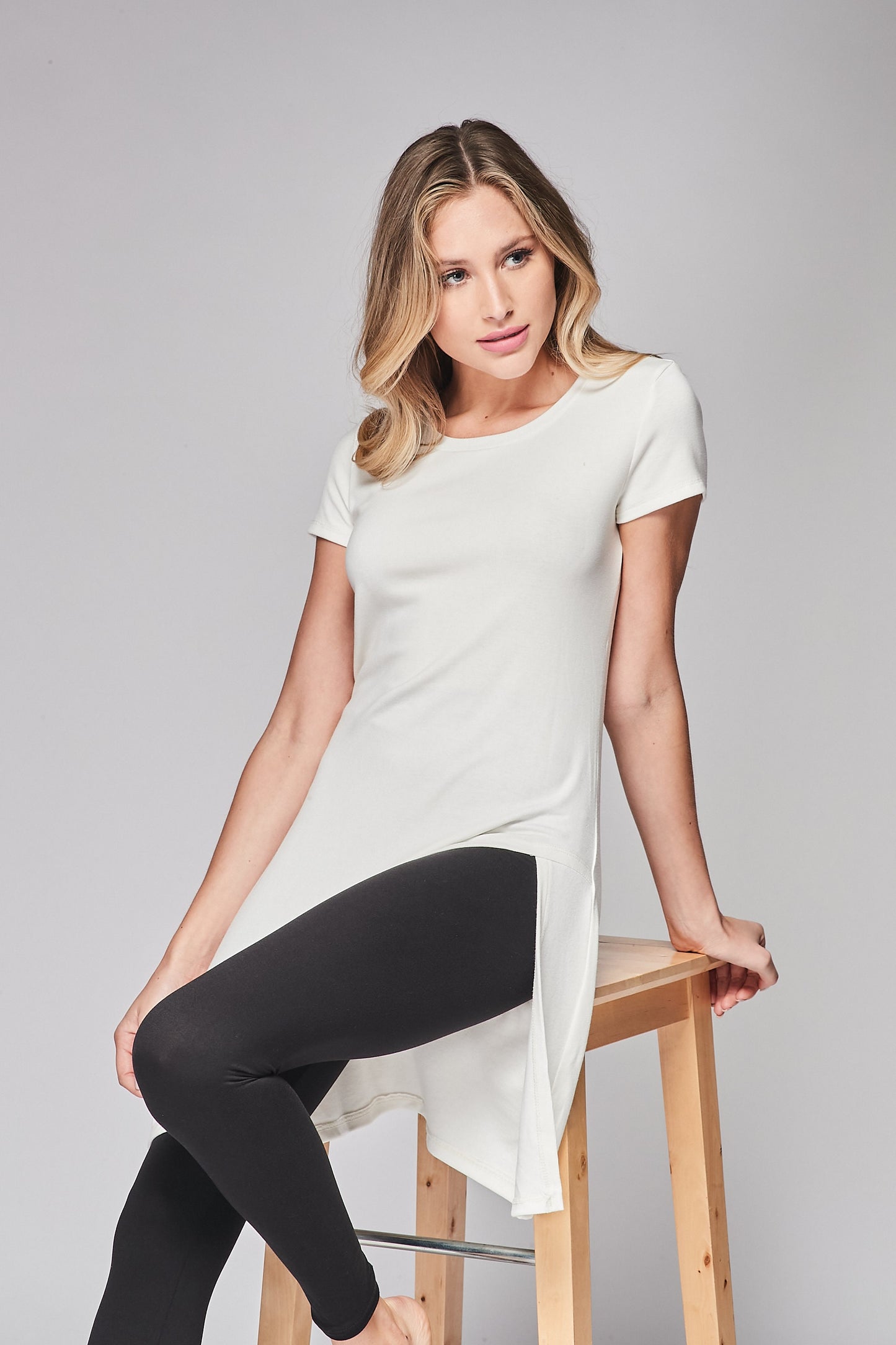Minimalist, Upcycled butter Soft Asymmetrical Tunic, Plus Size Tunic Top Top, Loungewear, Lounge Tunic, Ethical, Sustainable, Made in USA