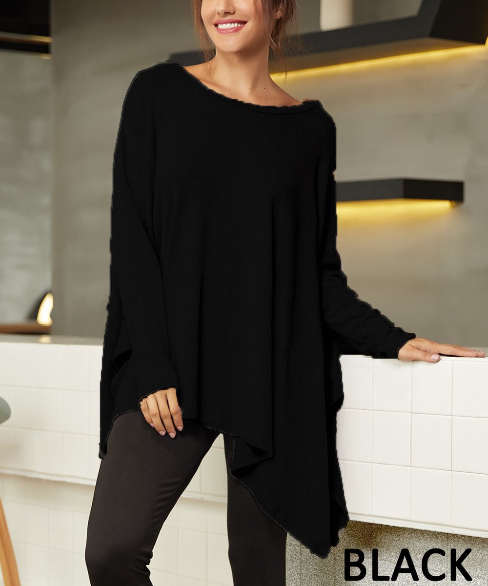 Hanky Hem Square-Shaped Oversized Top – Plus, Petite & Tall, Maternity Friendly, Versatile & Stylish