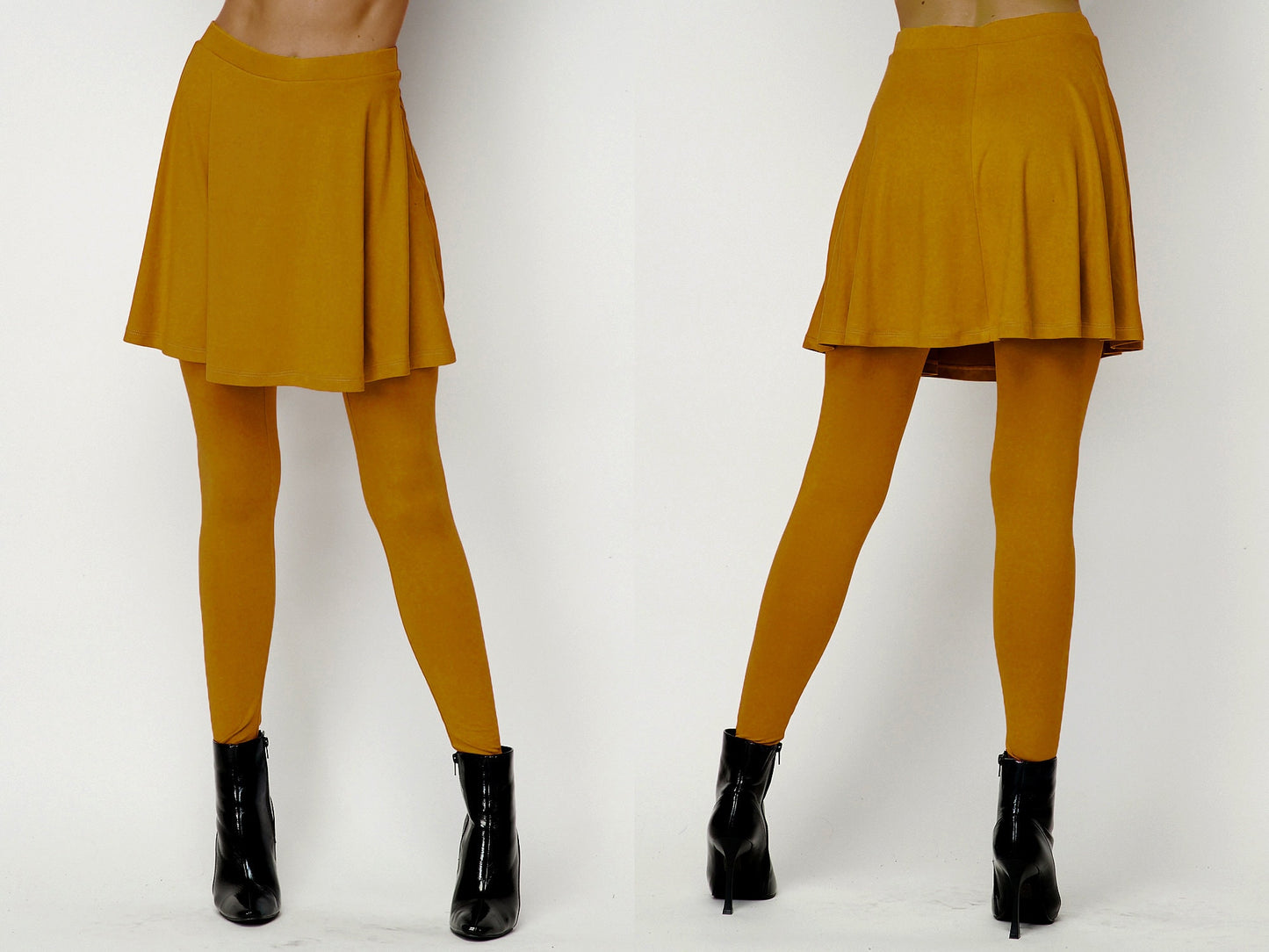 Mini Flared Skirted Leggings, Butter Soft Leggings Skirt, Plus Size Skirted Leggings, Cover up Skirt Leggings, Shirt Extender