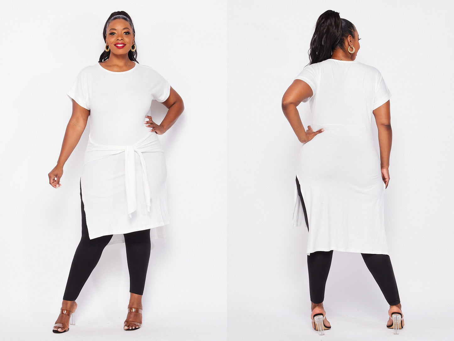 Customizable Minimalist Long Tunic - Lightweight Modal Viscose French Terry - Handcrafted Comfort