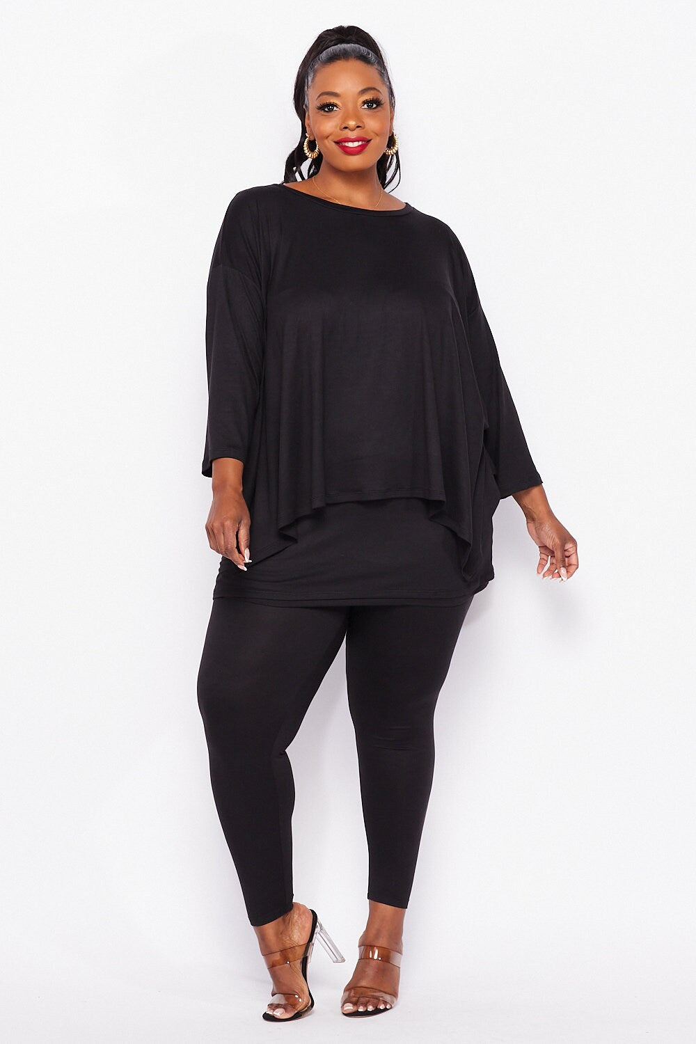 Oversized Double Layer Tunic Top, Plus Size, Loungewear, Lounge Tunic, Ethical, Sustainable, Made in USA