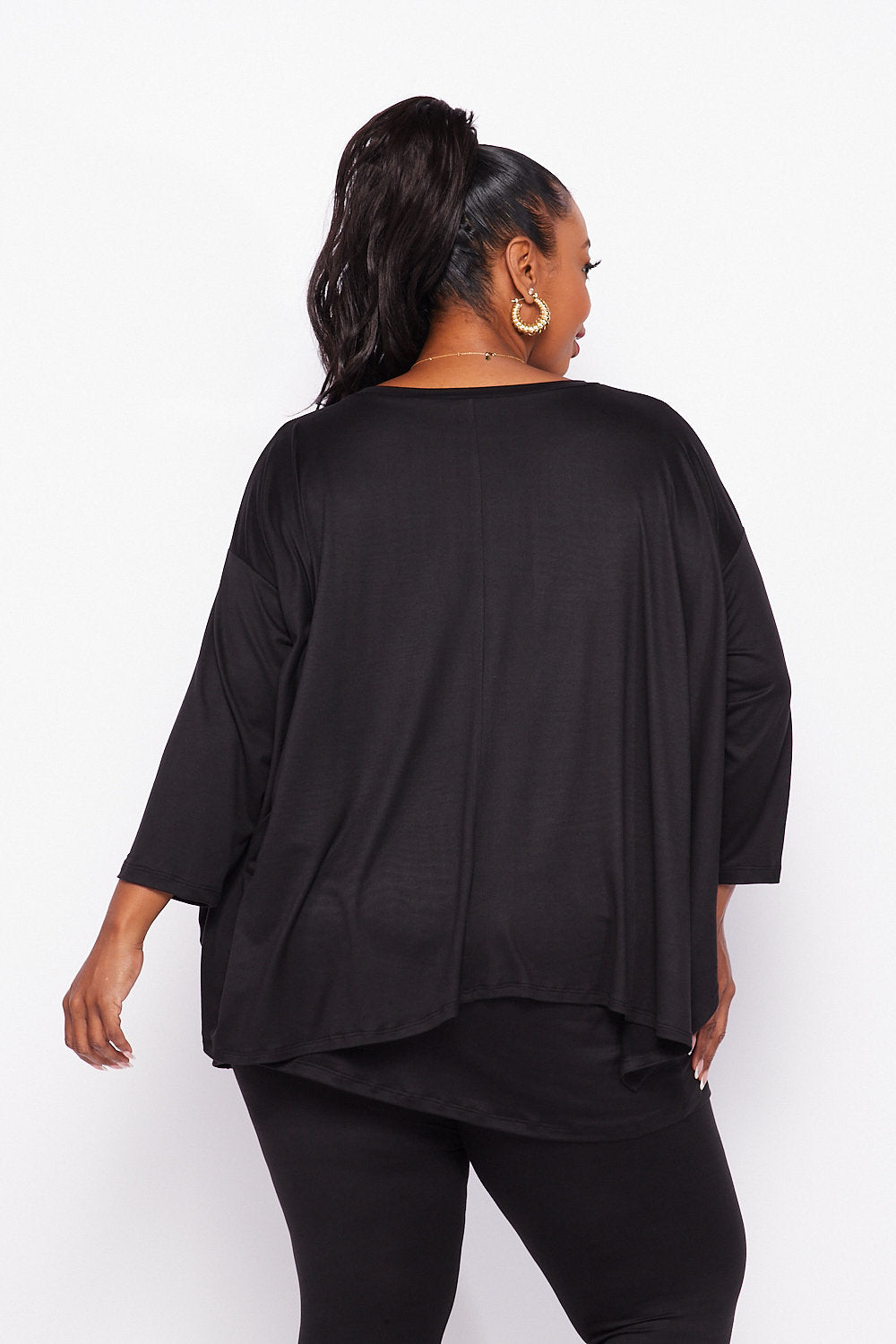 Oversized Double Layer Tunic Top, Plus Size, Loungewear, Lounge Tunic, Ethical, Sustainable, Made in USA