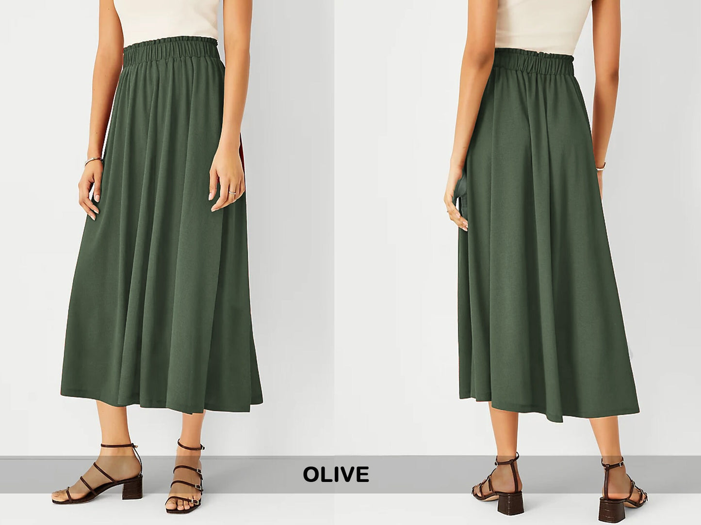 Buttery Soft Maxi Ankle Skirt With Pockets , Available in Petite, Plus, Tall. Sustainable and Upcycled