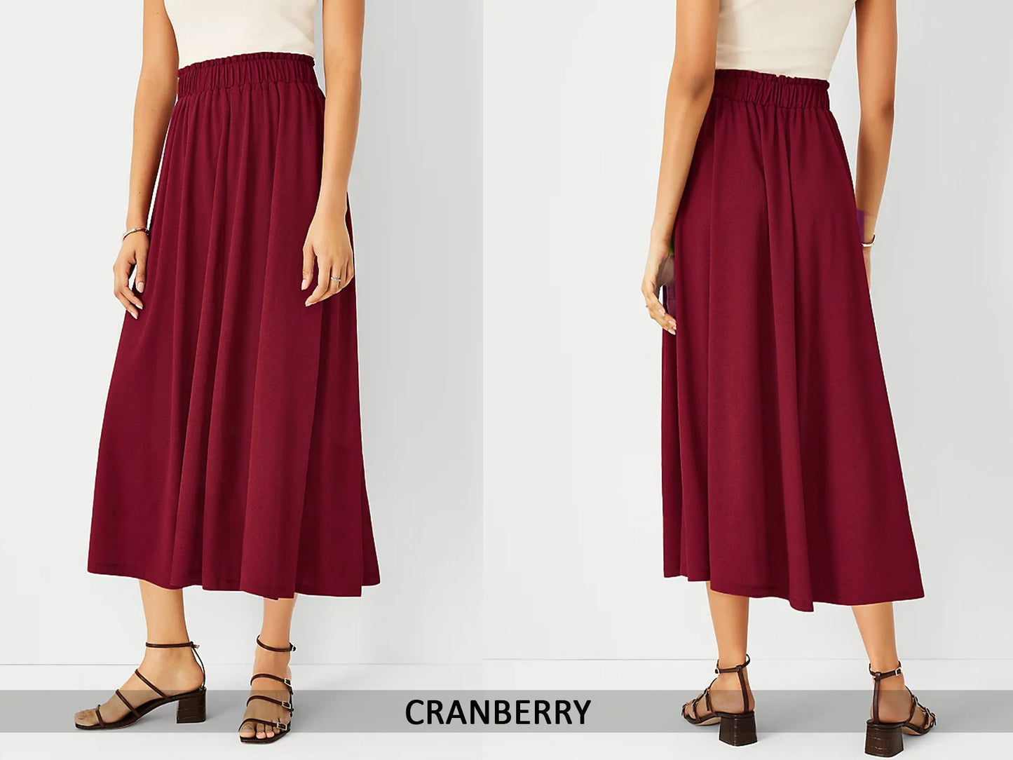Buttery Soft Maxi Ankle Skirt With Pockets , Available in Petite, Plus, Tall. Sustainable and Upcycled