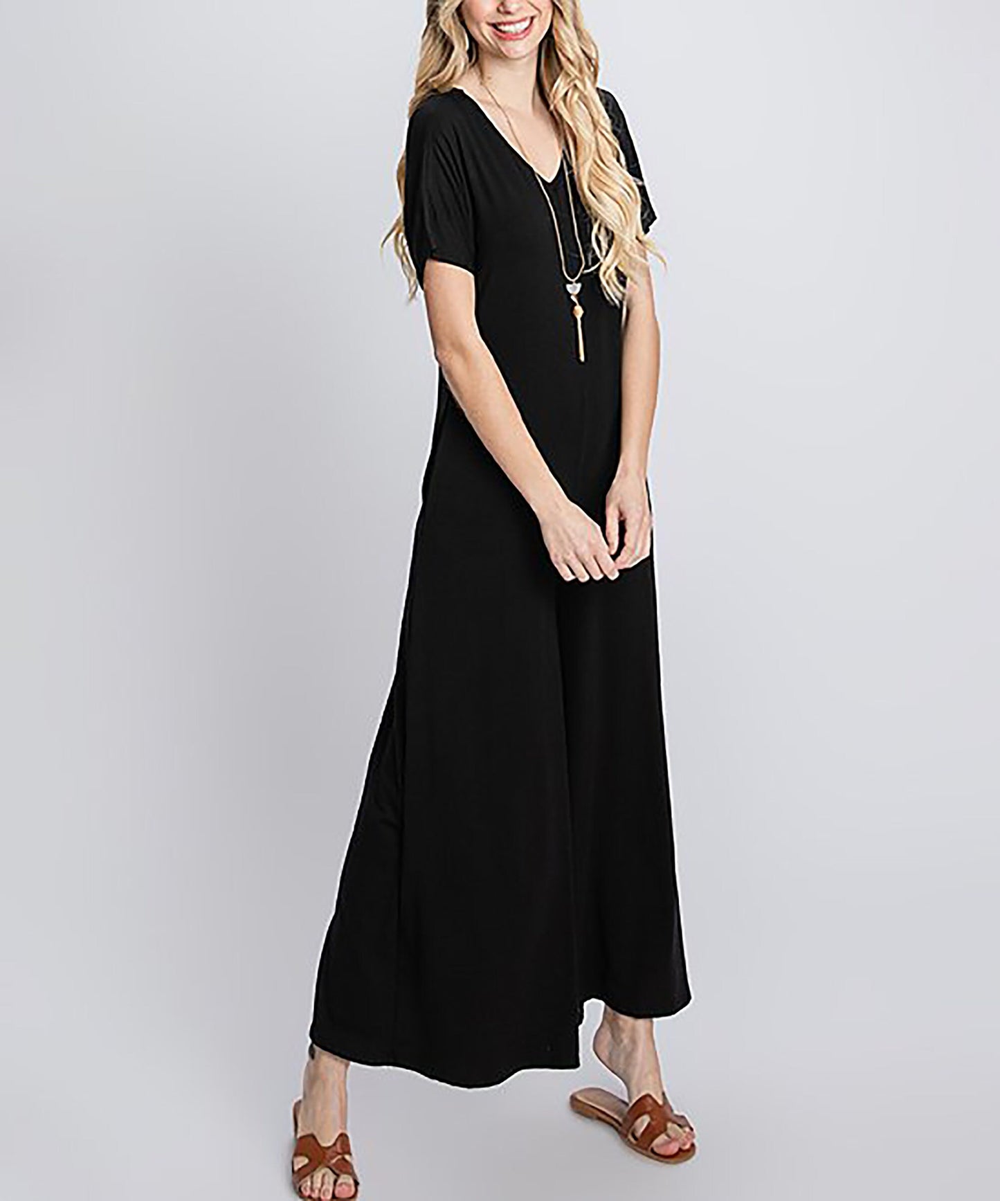 Upcycled Buttery Soft Short Sleeve Jumpsuit with Pocket / Knit Romper / Wide-leg Jumpsuit / Plus Size Jumpsuit / Loungewear / Made in USA