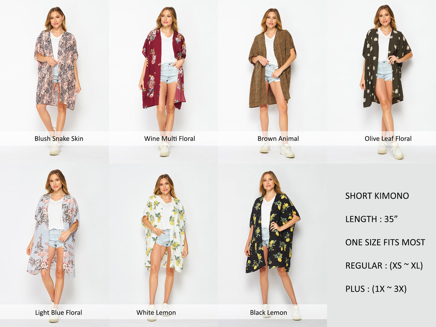 Upcycled Kimono Robe – Lightweight Beach Cover-Up | Regular & Plus Size