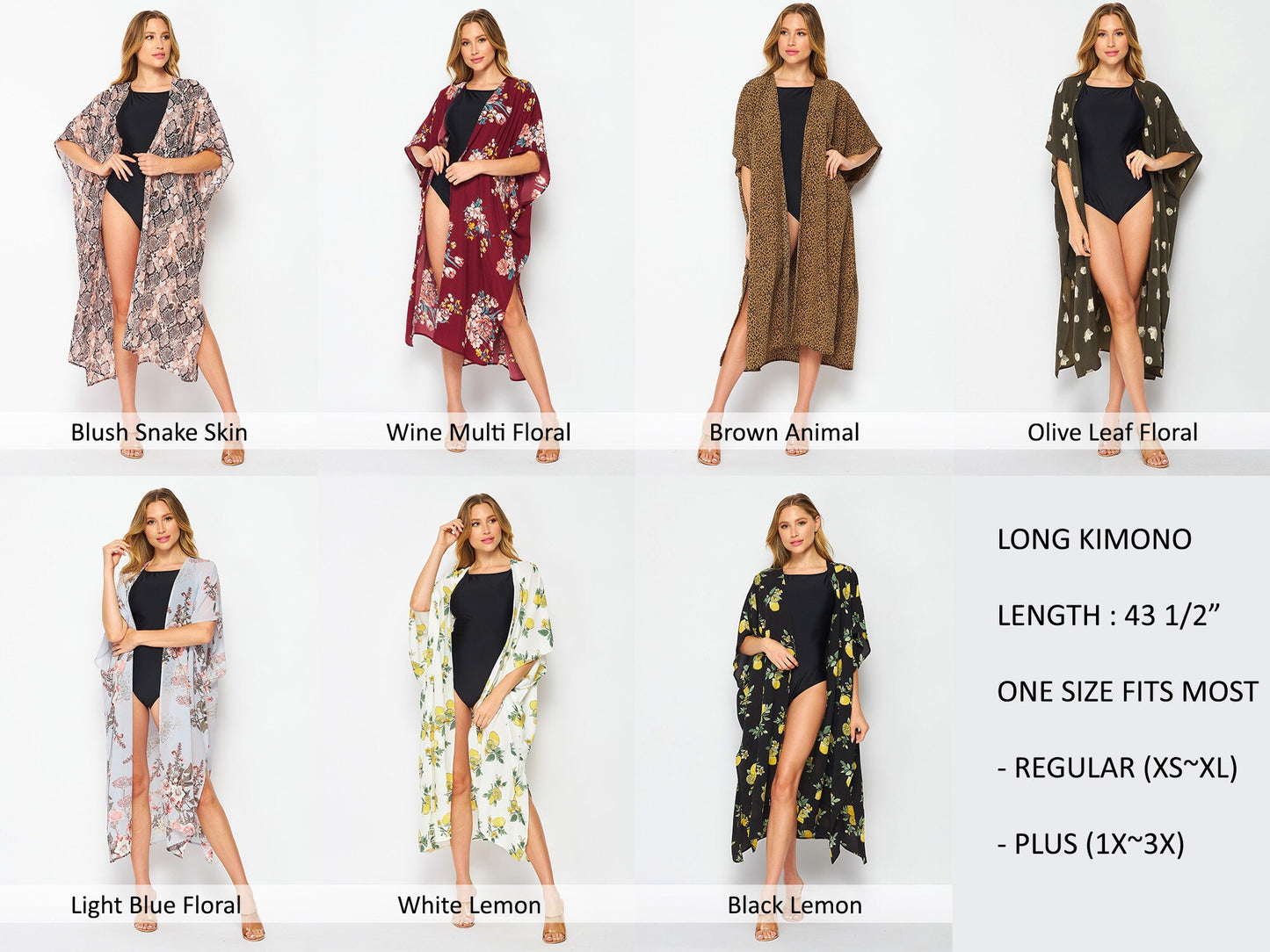 Upcycled Kimono Robe – Lightweight Beach Cover-Up | Regular & Plus Size