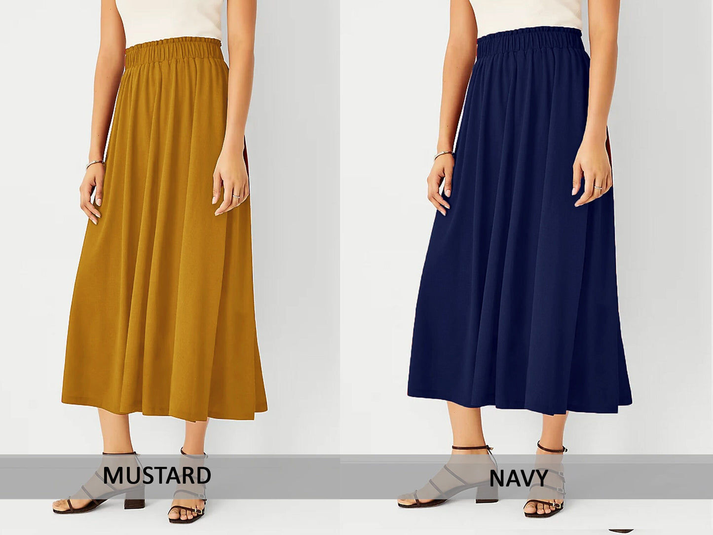 Buttery Soft Maxi Ankle Skirt With Pockets , Available in Petite, Plus, Tall. Sustainable and Upcycled