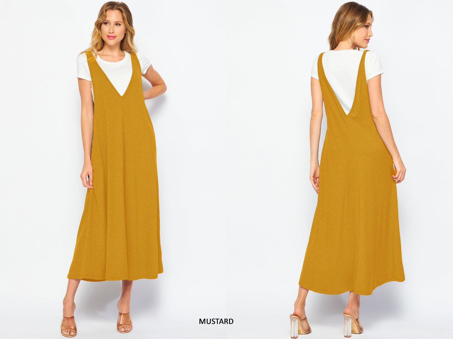 Customizable Overall Flared Dress with Pockets - Maternity- Friendly - Pinafore/Suspender/Apron Style - Handcrafted in USA