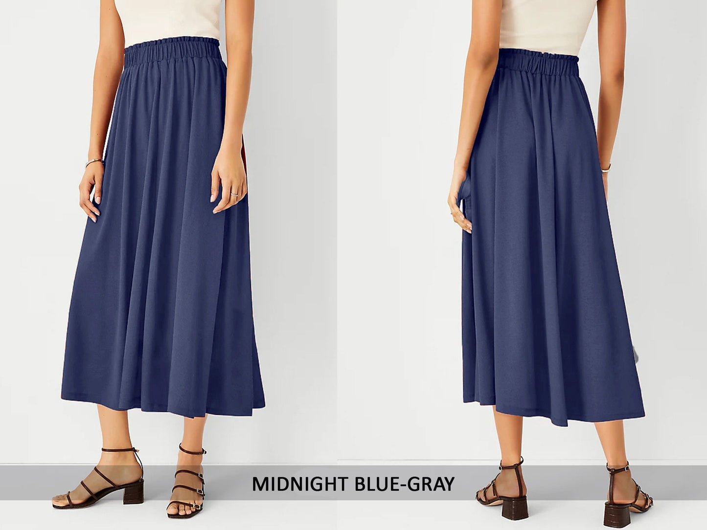 Buttery Soft Maxi Ankle Skirt With Pockets , Available in Petite, Plus, Tall. Sustainable and Upcycled