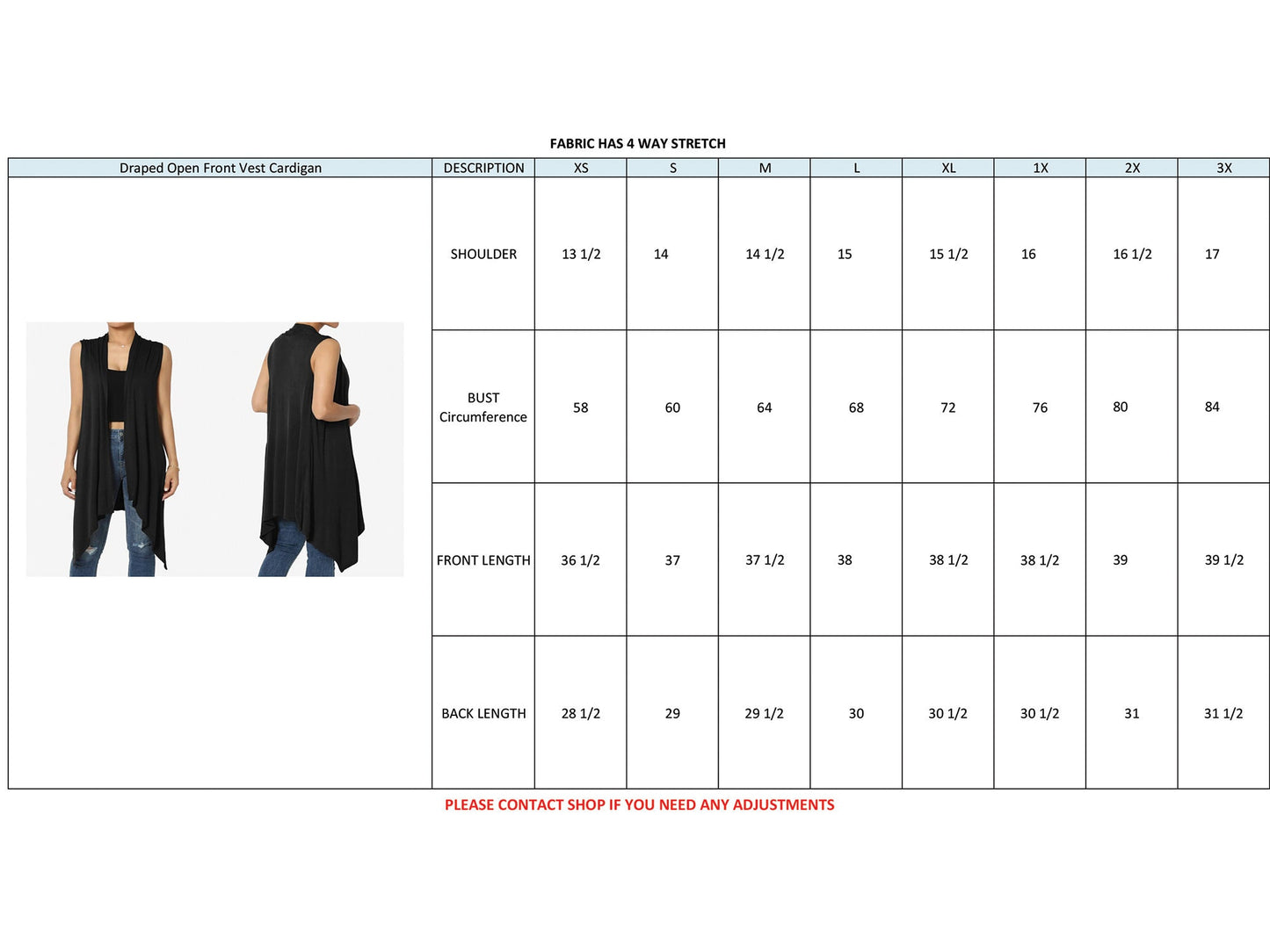 Upcycled Draped Sleeveless Cardigan Vest with Pockets / Plus Sized Vest / Buttery Soft Duster