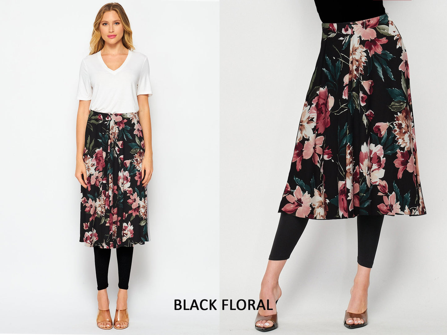 Flare Skirted Leggings, Butter Soft Leggings Skirt, Plus Size Skirted Leggings, Cover up Skirt Leggings, Shirt Extender, Leisure Wear