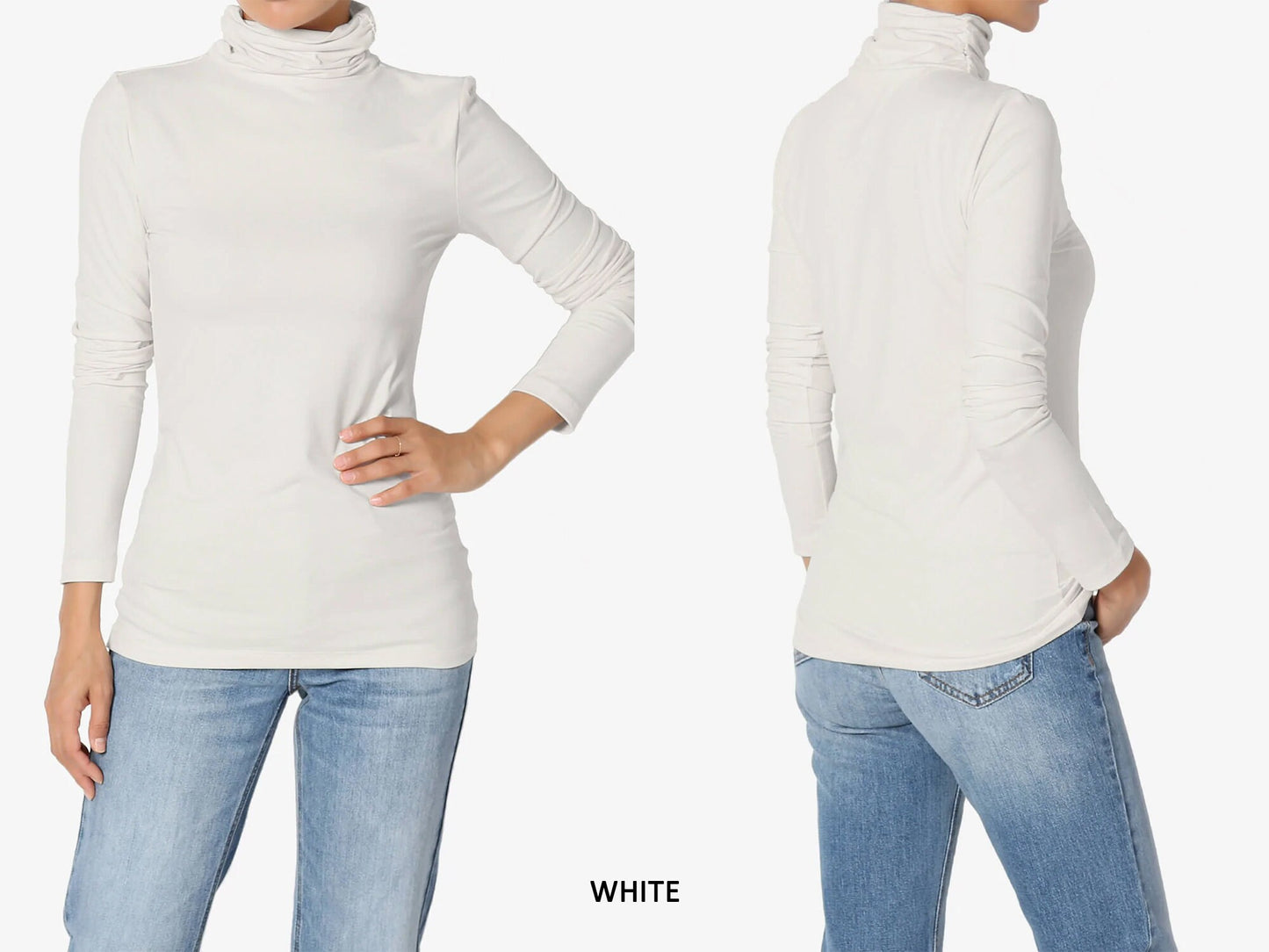 Ruched Turtle Neck Top – Elegant. Comfortable. Versatile by Junie Life