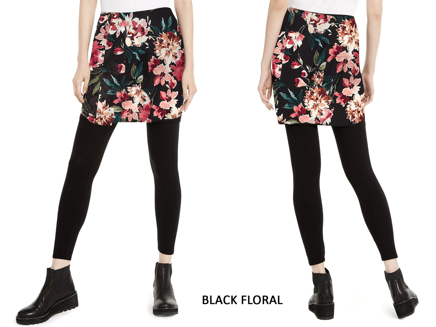 Skirted Leggings – Butter Soft, Travel-Friendly, Maternity-Friendly, Custom Length Available in Petite, Plus & Tall