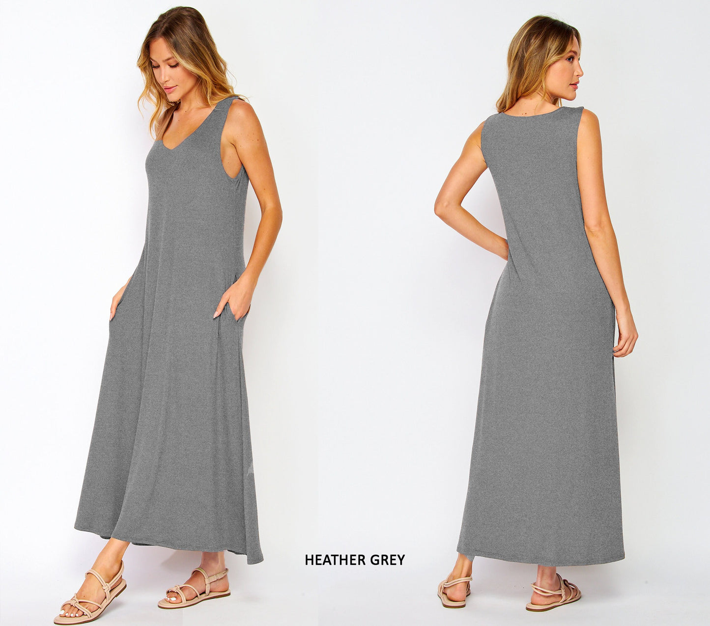 Customizable Sleeveless Ankle/Maxi Dress - Lightweight, Breathable, Maternity-Friendly - Handmade in USA