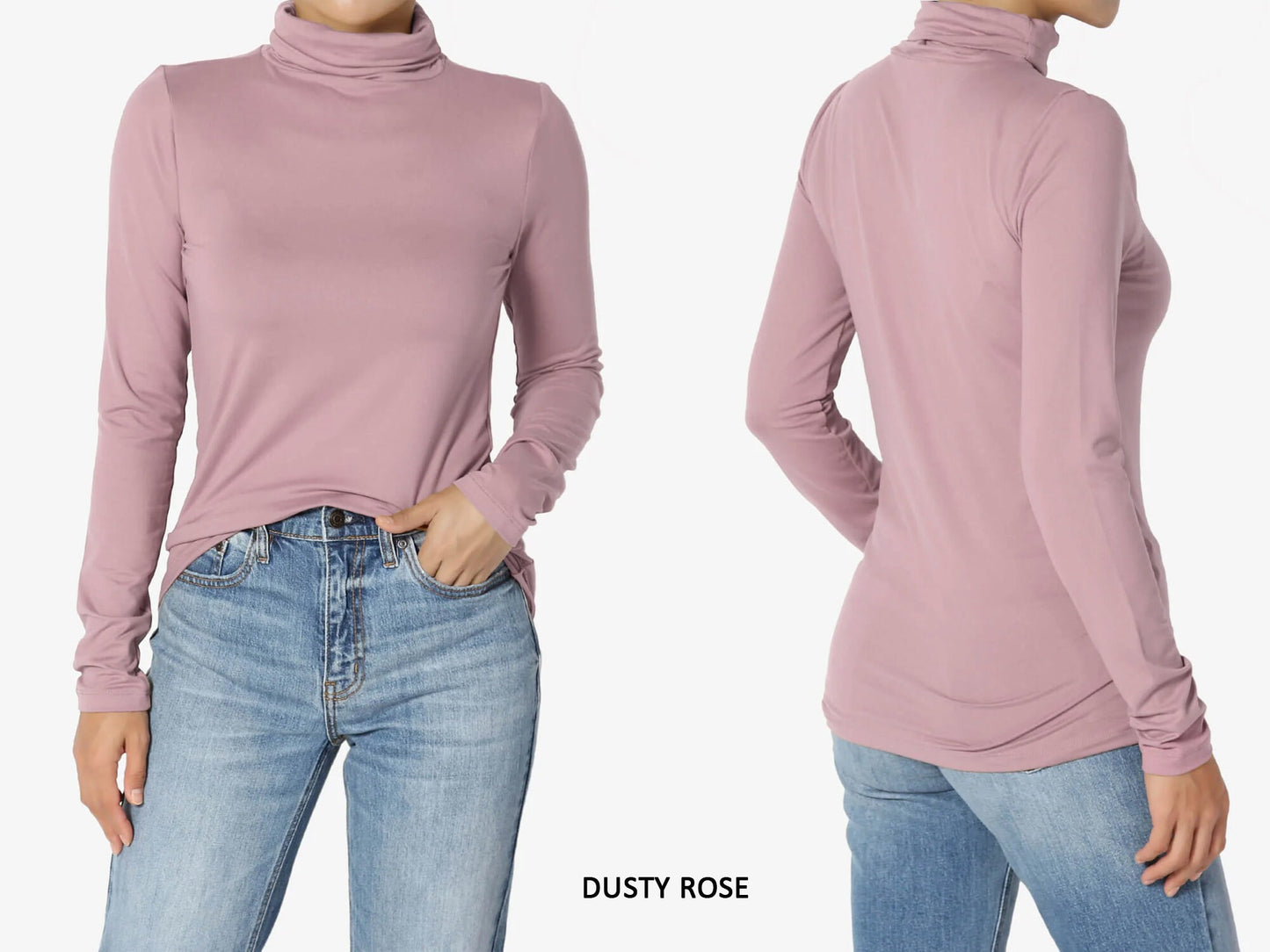 Ruched Turtle Neck Top – Elegant. Comfortable. Versatile by Junie Life