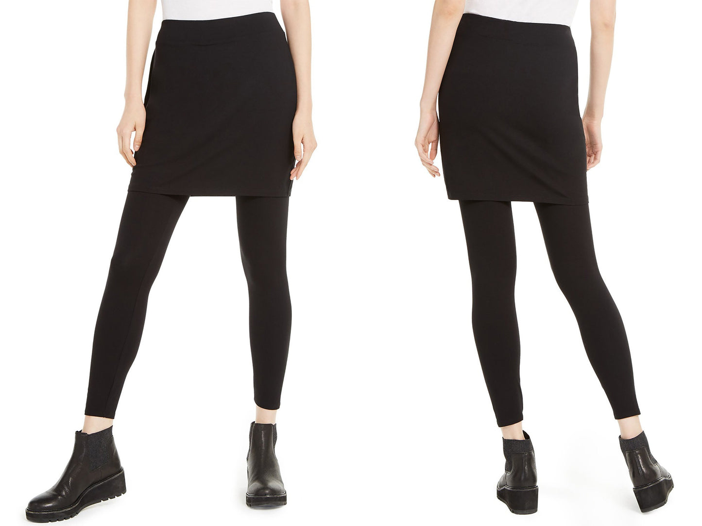 Skirted Leggings – Butter Soft, Travel-Friendly, Maternity-Friendly, Custom Length Available in Petite, Plus & Tall