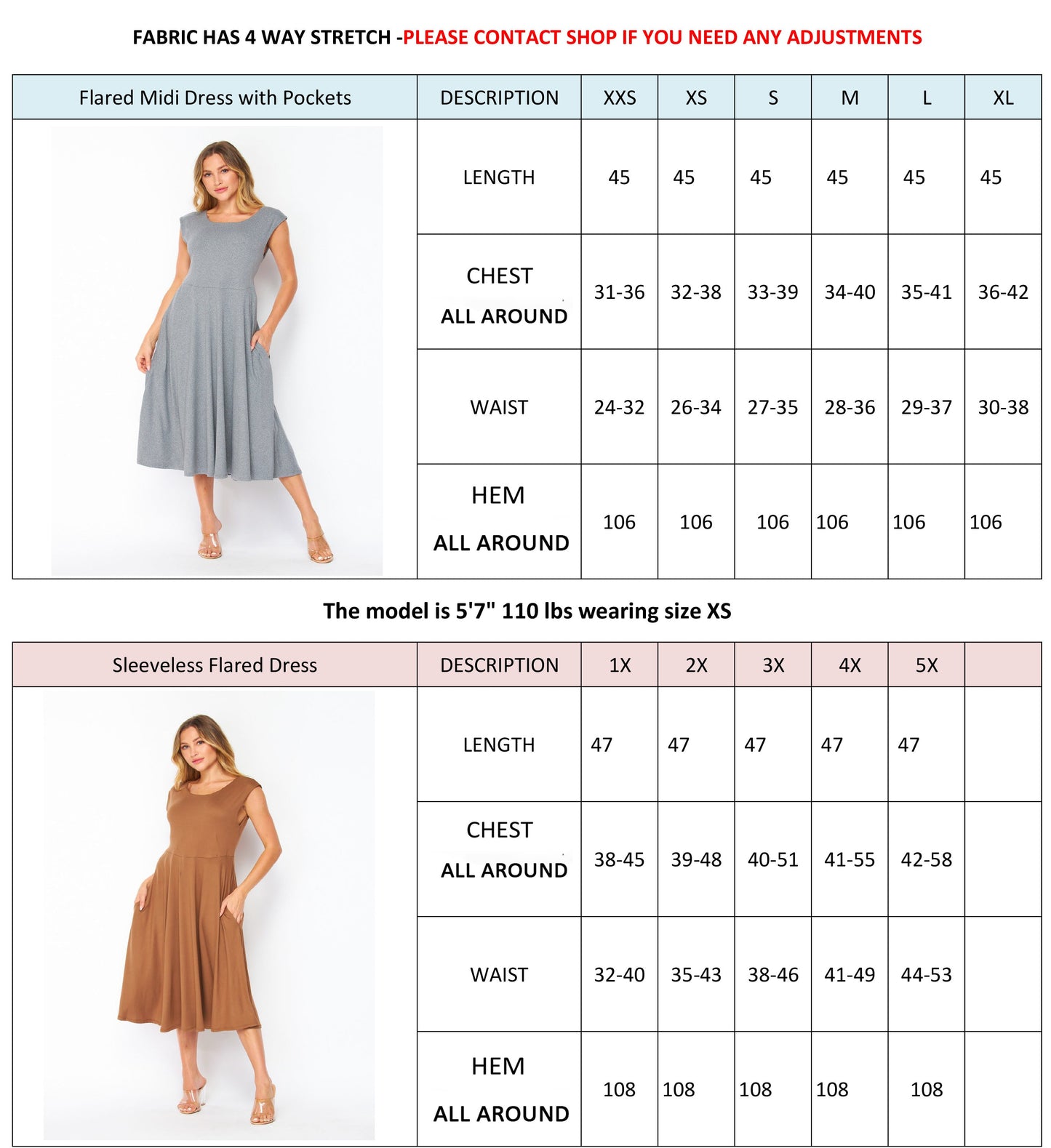 Easy & Comfy Flowy Cap Sleeve Midi Dress with Pockets - Custom Length, Buttery Soft, Breathable, Travel-Ready, Wrinkle-Free, Handmade in USA