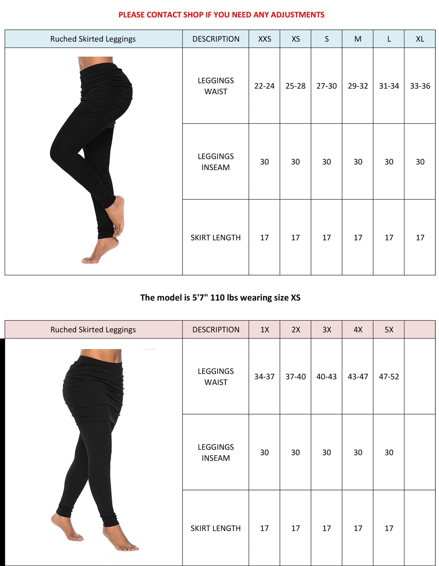 Ruched Skirted Leggings – 2-in-1 Shirred Skirt Overlay, Maternity & Travel Friendly, Custom Length Available, Handmade in USA