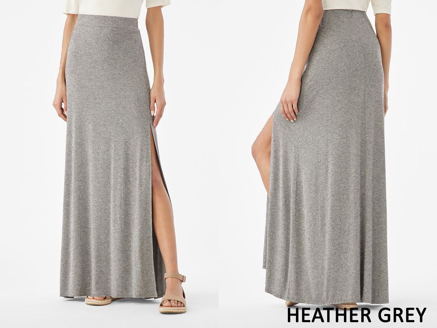 Upcycled butter Soft Maxi Skirt With Slit, Plus Size Maxi Skirt, Loungewear, Lounge Skirt, Ethical, Sustainable, Made in USA