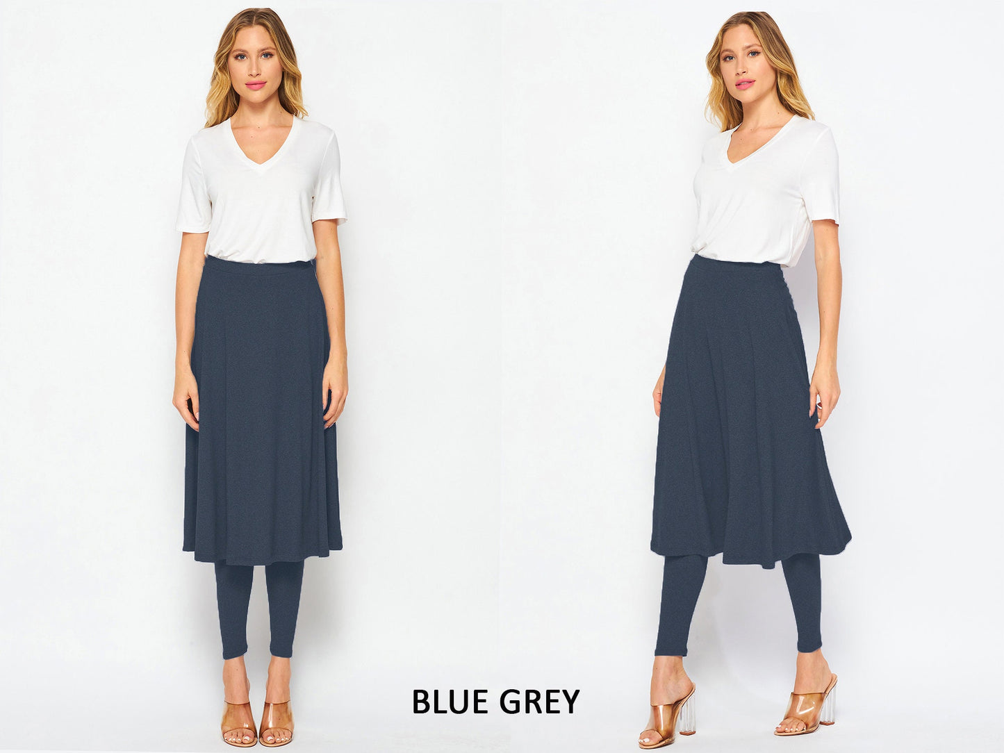 Flare Skirted Leggings, Butter Soft Leggings Skirt, Plus Size Skirted Leggings, Cover up Skirt Leggings, Shirt Extender, Leisure Wear
