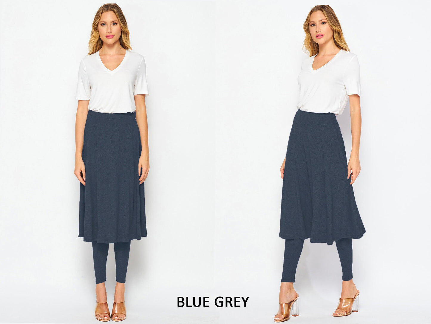 Flare Skirted Leggings, Butter Soft Leggings Skirt, Plus Size Skirted Leggings, Cover up Skirt Leggings, Shirt Extender, Leisure Wear