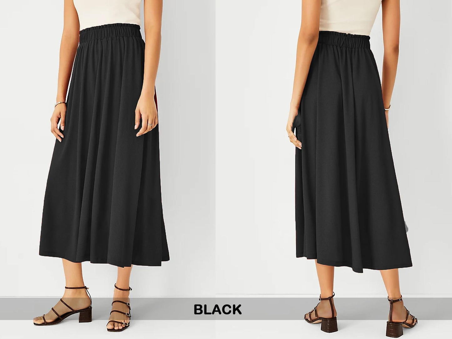 Buttery Soft Maxi Ankle Skirt With Pockets , Available in Petite, Plus, Tall. Sustainable and Upcycled