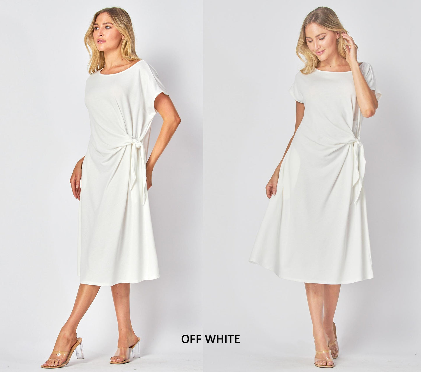 oft Side-Tie Midi Dress with Pockets – Petite, Plus, Tall | Casual, Maternity-Friendly, Handmade in USA