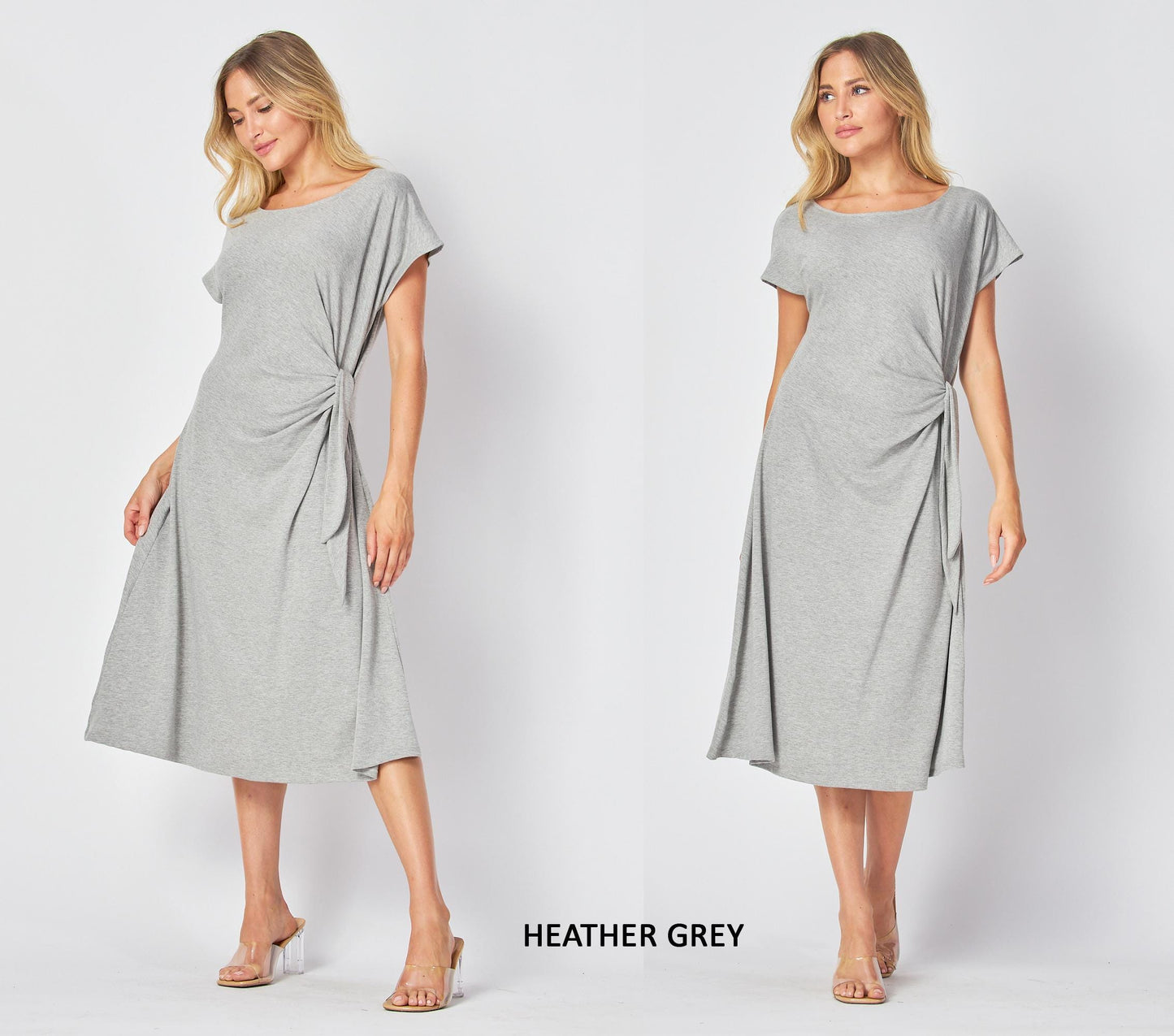 oft Side-Tie Midi Dress with Pockets – Petite, Plus, Tall | Casual, Maternity-Friendly, Handmade in USA