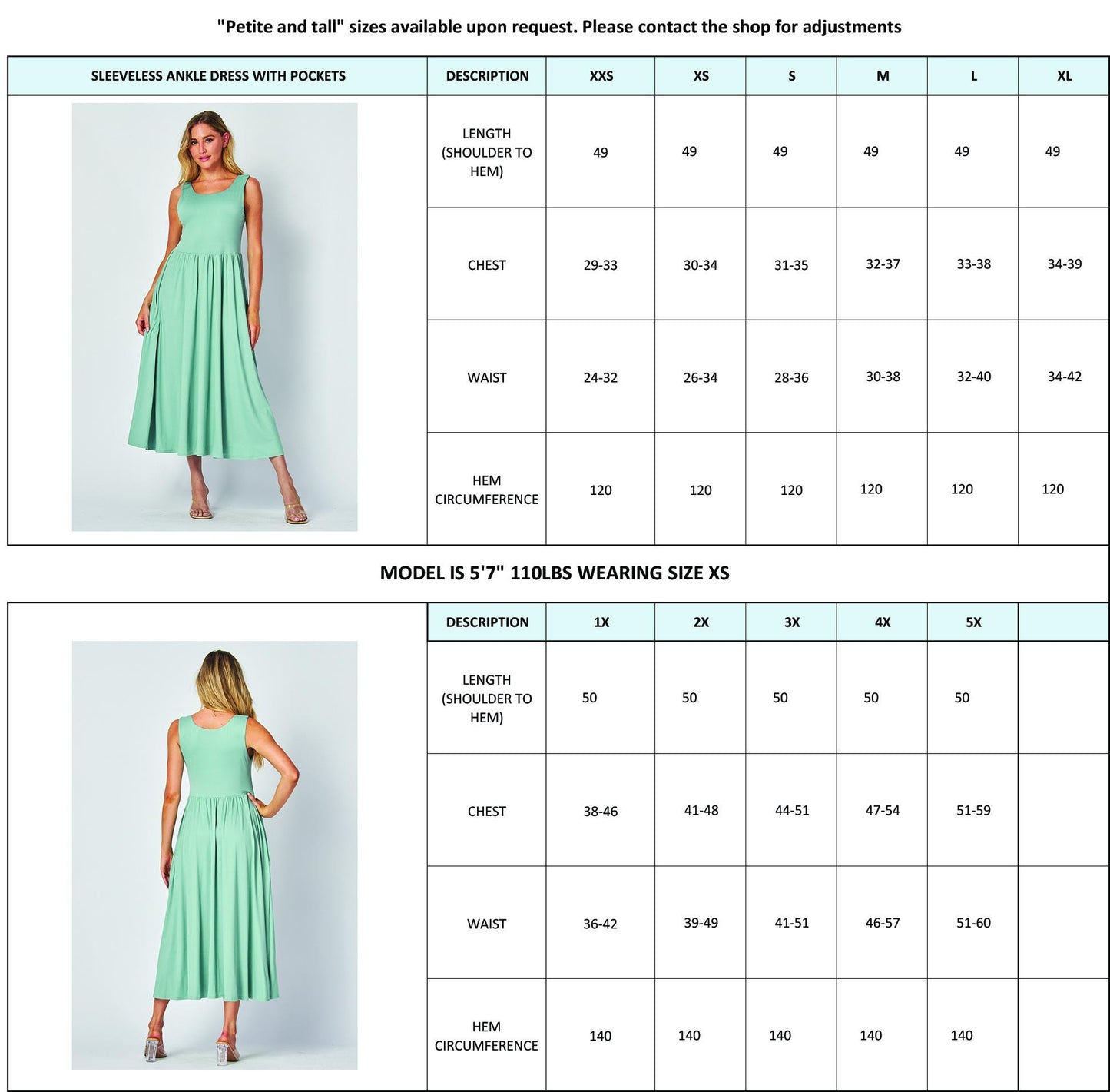 Elegant Sleeveless Maxi Dress with Pockets – Available in Petite,Plus,Tall - Perfect for any occasions