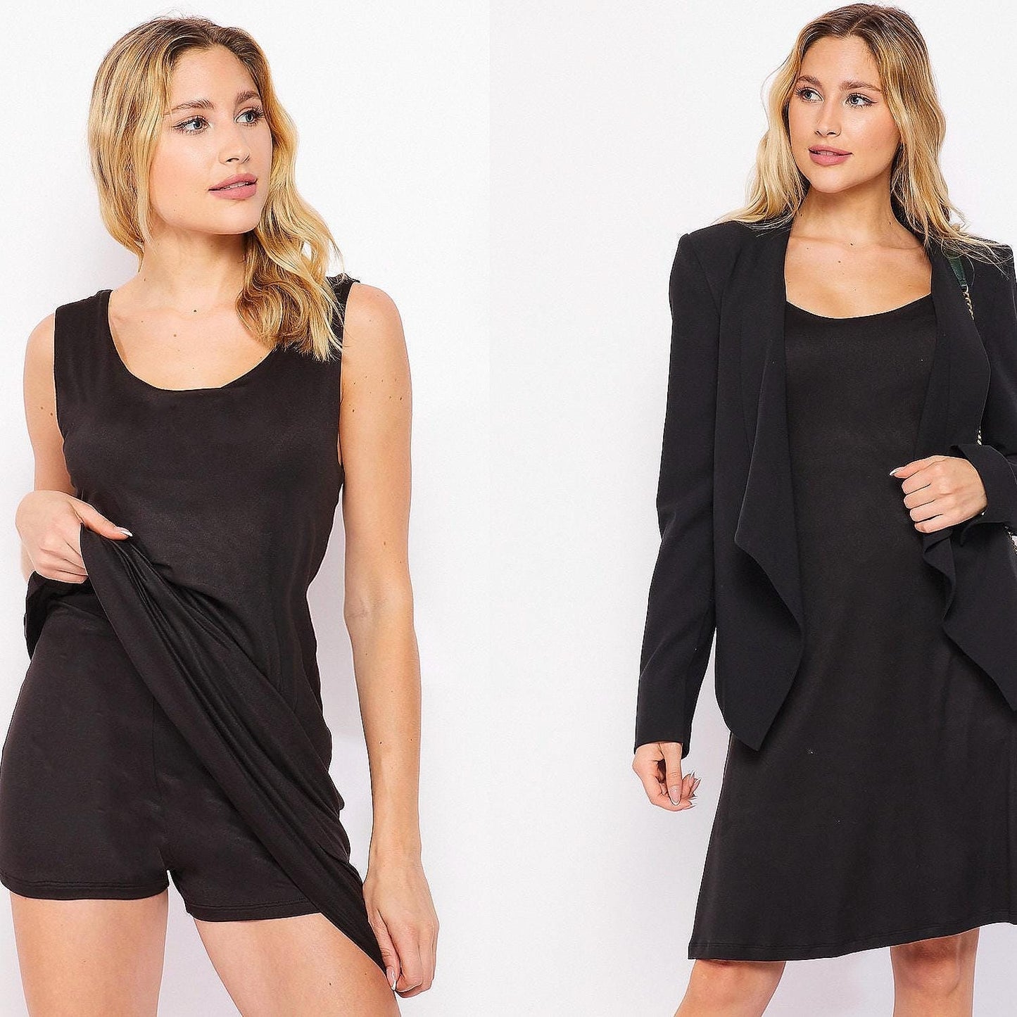 Upcycled Everyday 2-in-1 Corset Lounge Activity Fit and Flared Dress - Built in Romper - Skorts