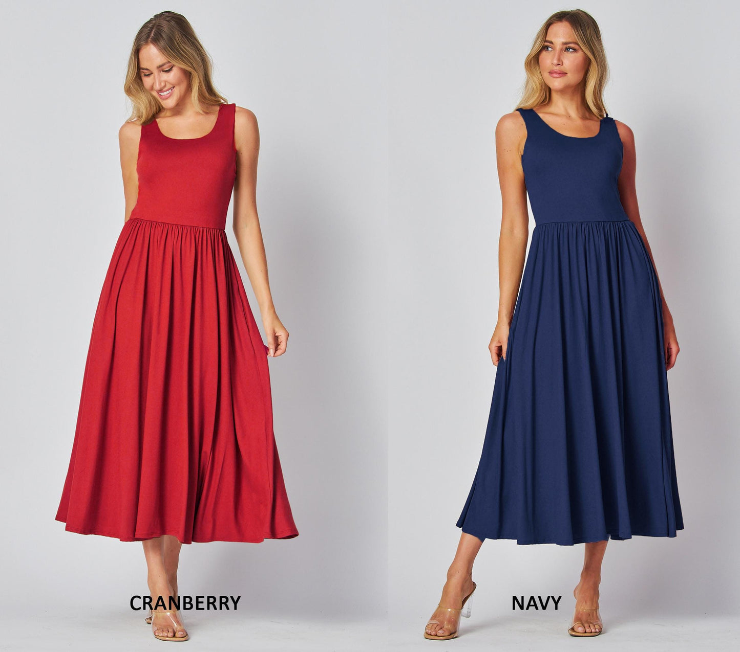 Elegant Sleeveless Maxi Dress with Pockets – Available in Petite,Plus,Tall - Perfect for any occasions