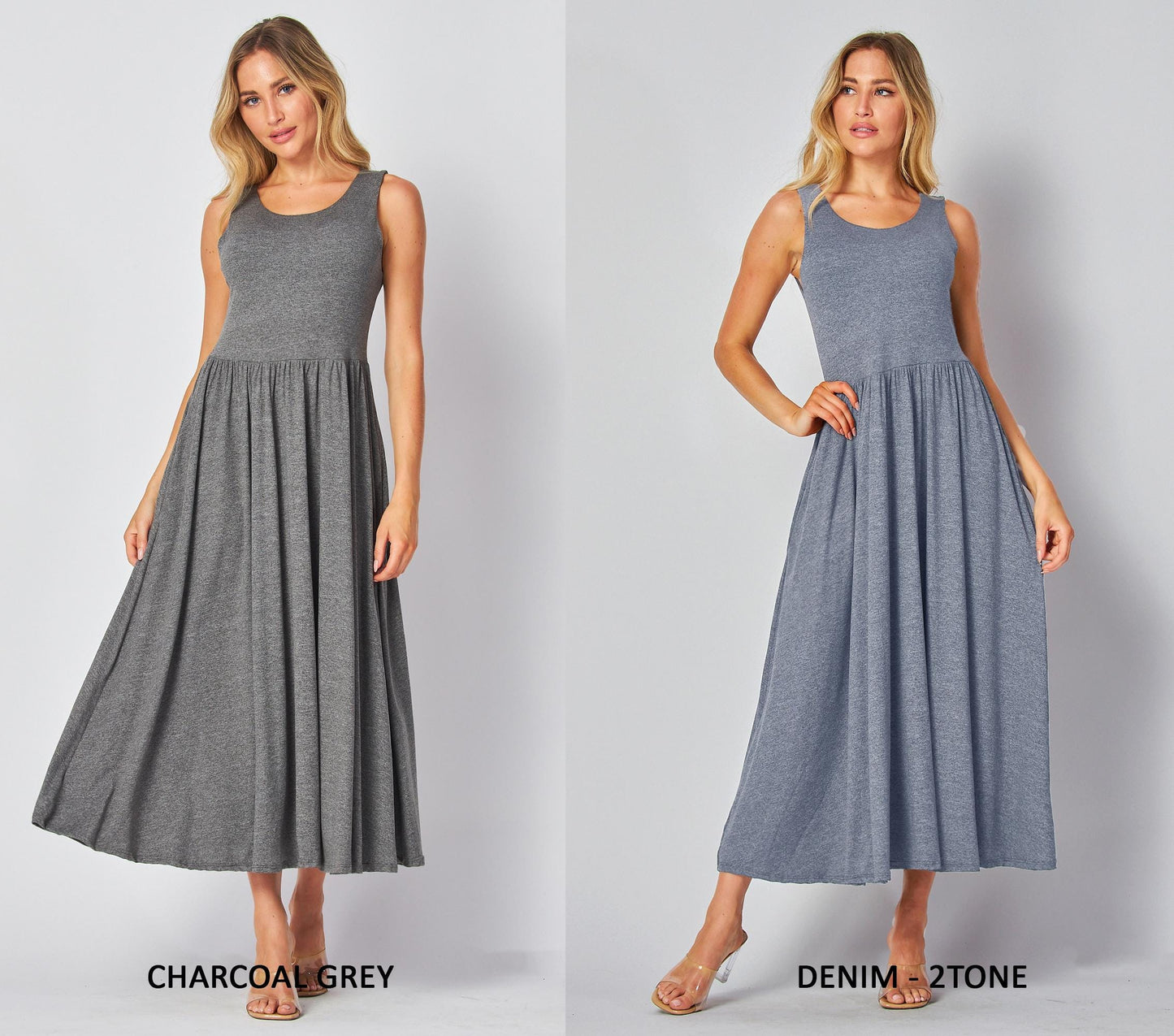 Elegant Sleeveless Maxi Dress with Pockets – Available in Petite,Plus,Tall - Perfect for any occasions