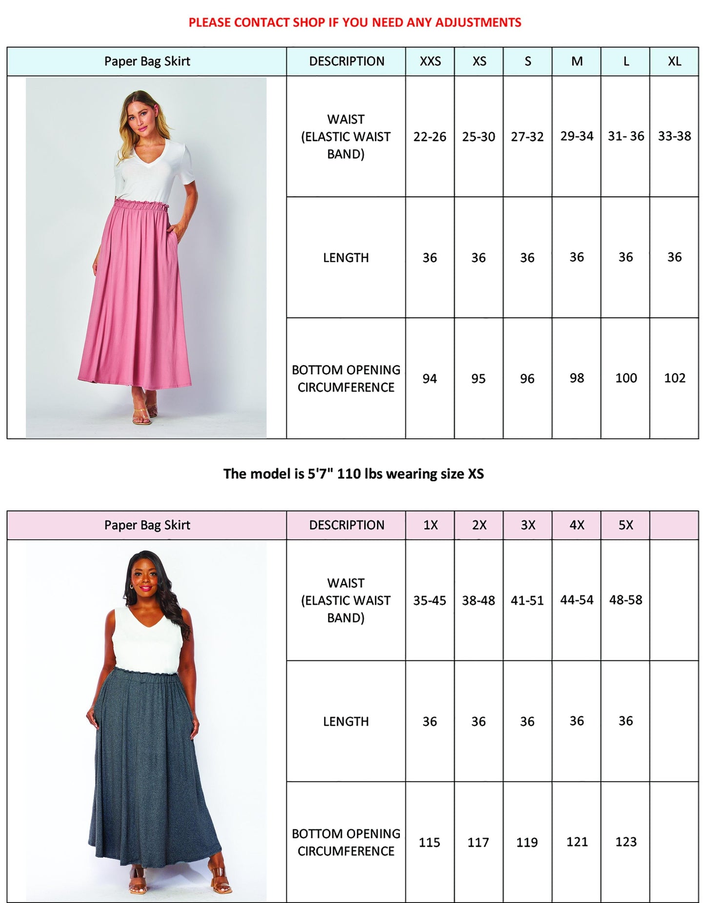 Plus size Soft Maxi Skirt with Pockets, Flowy Skirt, Paper Bag , Made in USA