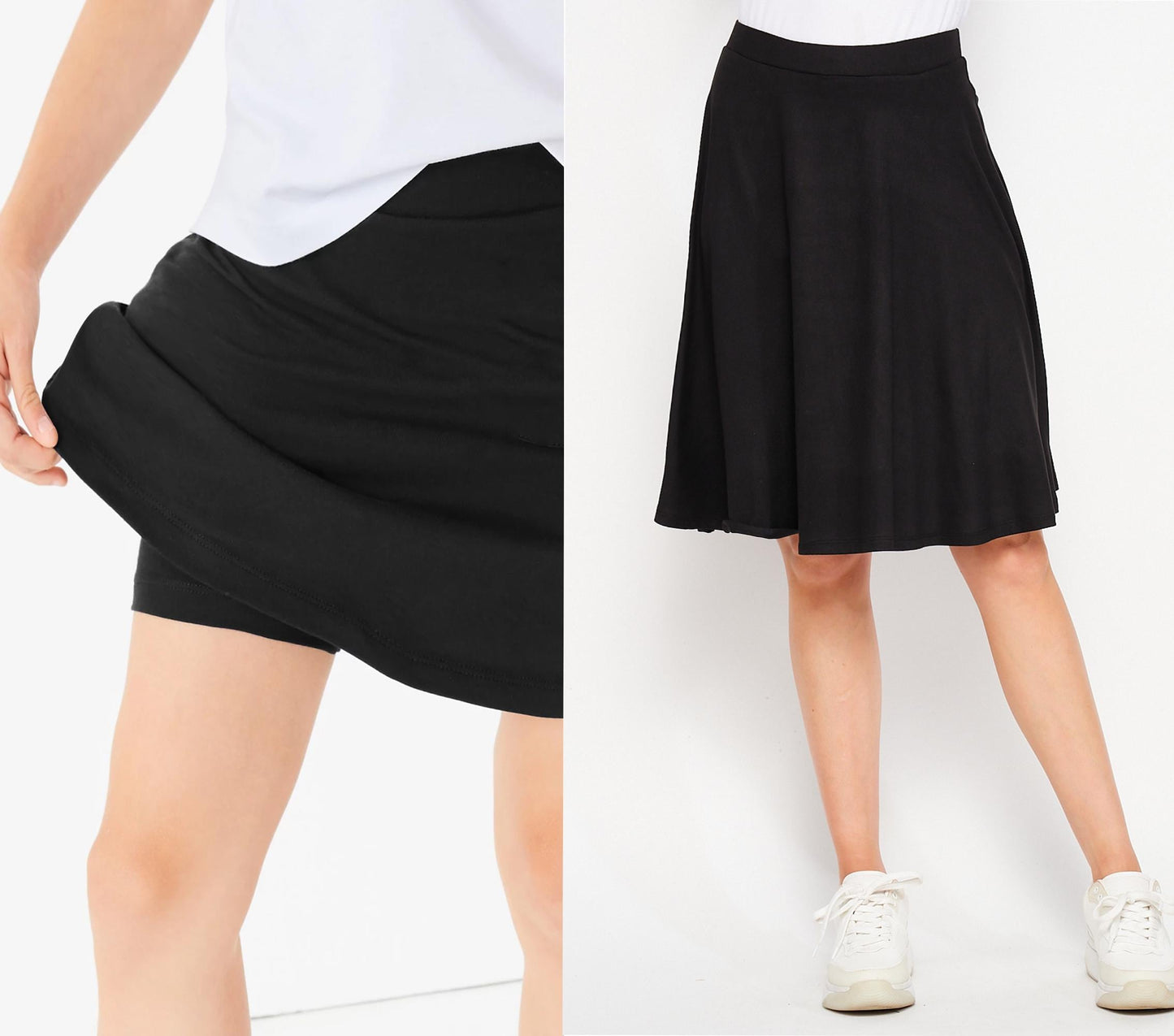 Skort, Built in Shorties, Skirted Leggings, Tennis Skort, Skirt Shorts, Shirt extender, Plus Size Skort, Flared shorties
