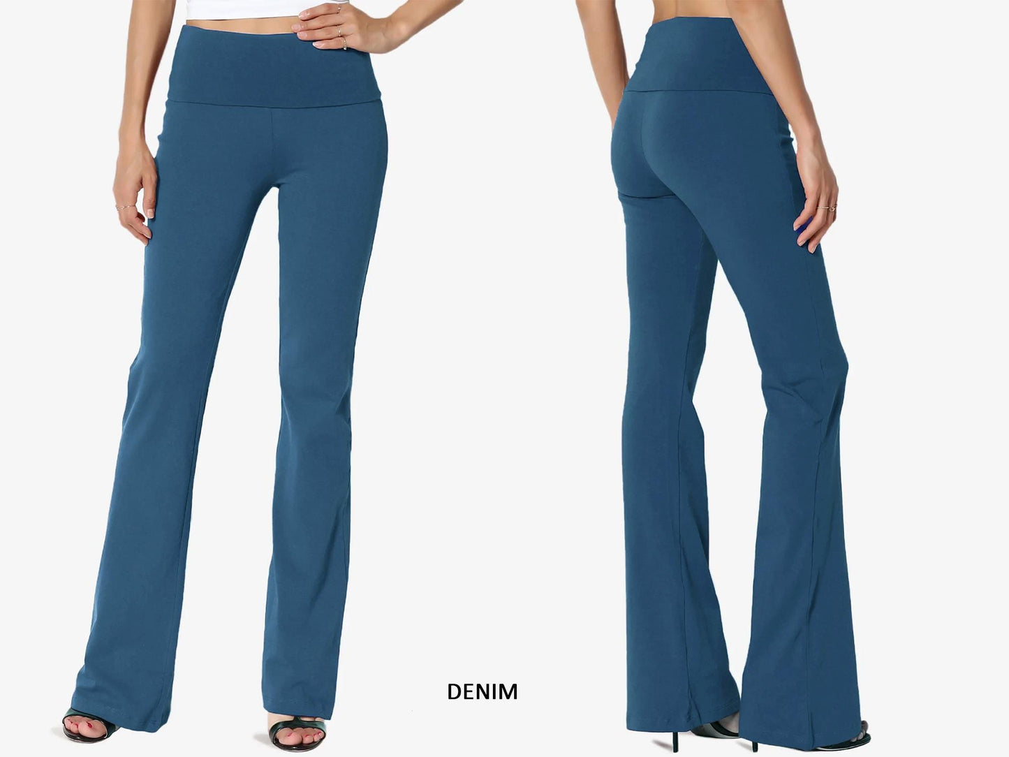 Upcycled Buttery Slim Straight Leg Yoga Pants, Maternity Friendly, Made in USA