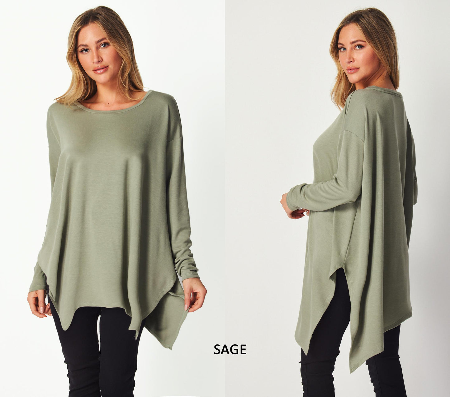 Hanky Hem Square-Shaped Oversized Top – Plus, Petite & Tall, Maternity Friendly, Versatile & Stylish