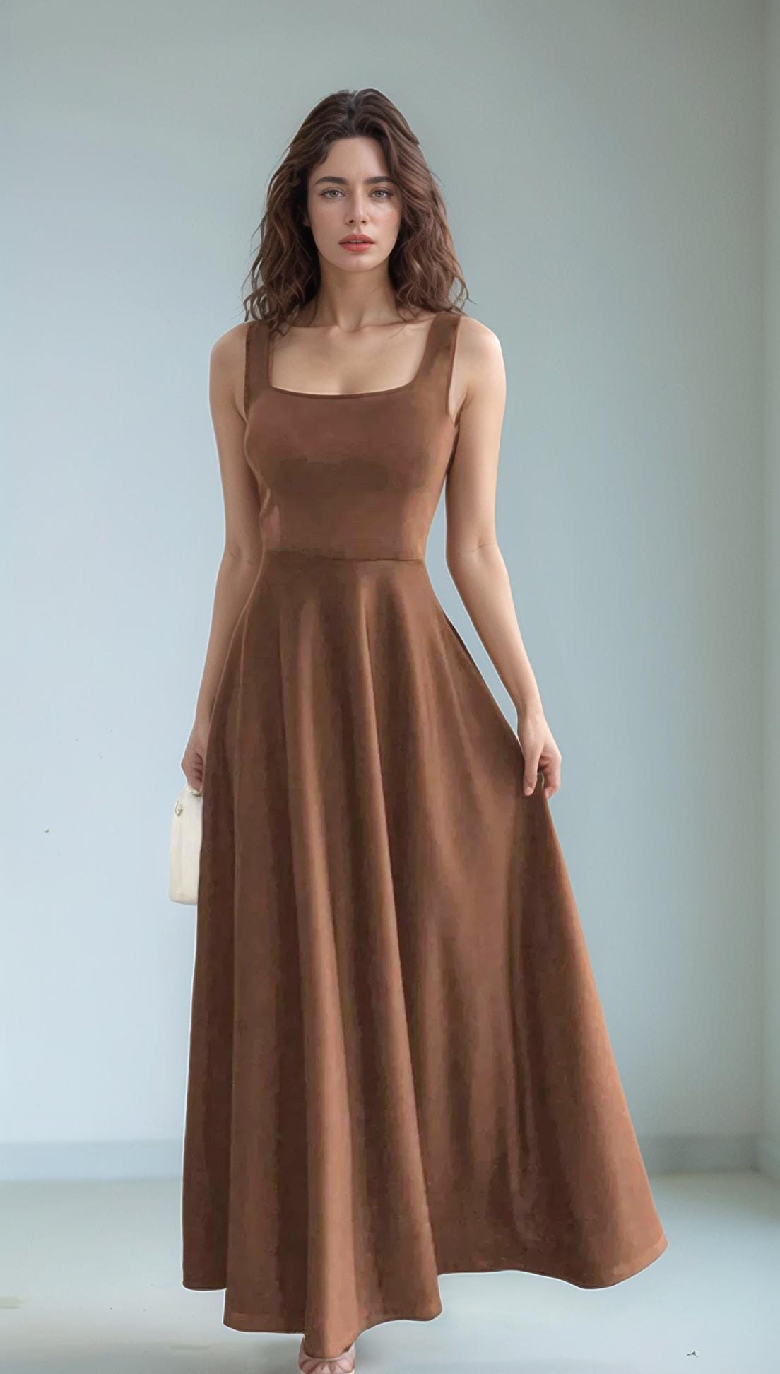 Flowy Sleeveless Square Neck Maxi Dress - Lightweight, Breathable, Travel-Friendly - Custom Lengths Available - Handmade in USA with Love