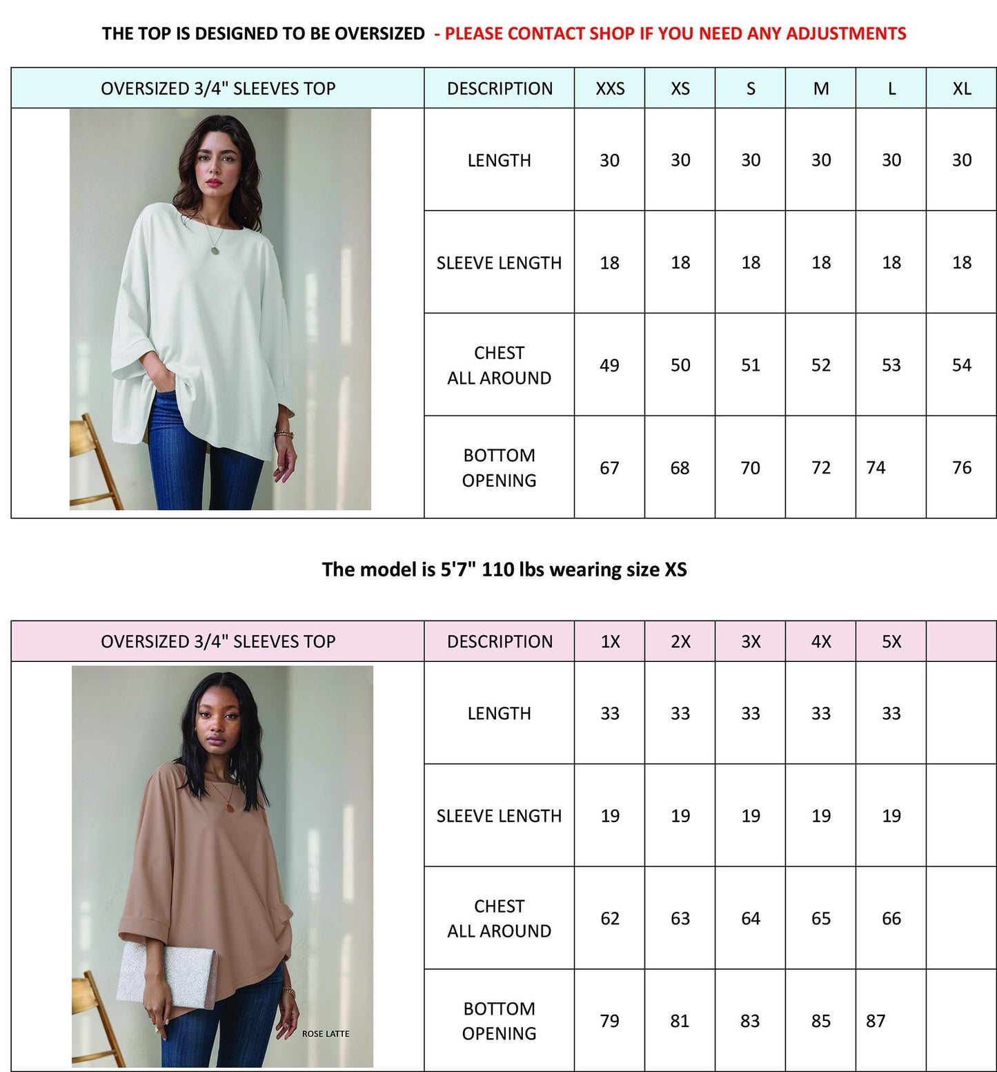 Flowy Loose-Fit Tunic Top, Comfortable Minimalist Blouse, Available in Petite, Plus, Tall, Handmade in USA