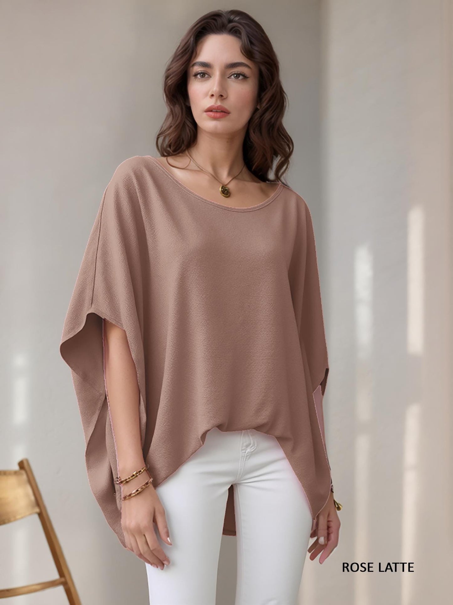 Oversized Draped Tunic Top, Comfortable, Elegant, Minimalist Chic, Blouse, Available in Petite, Plus, Tall, Handmade in USA
