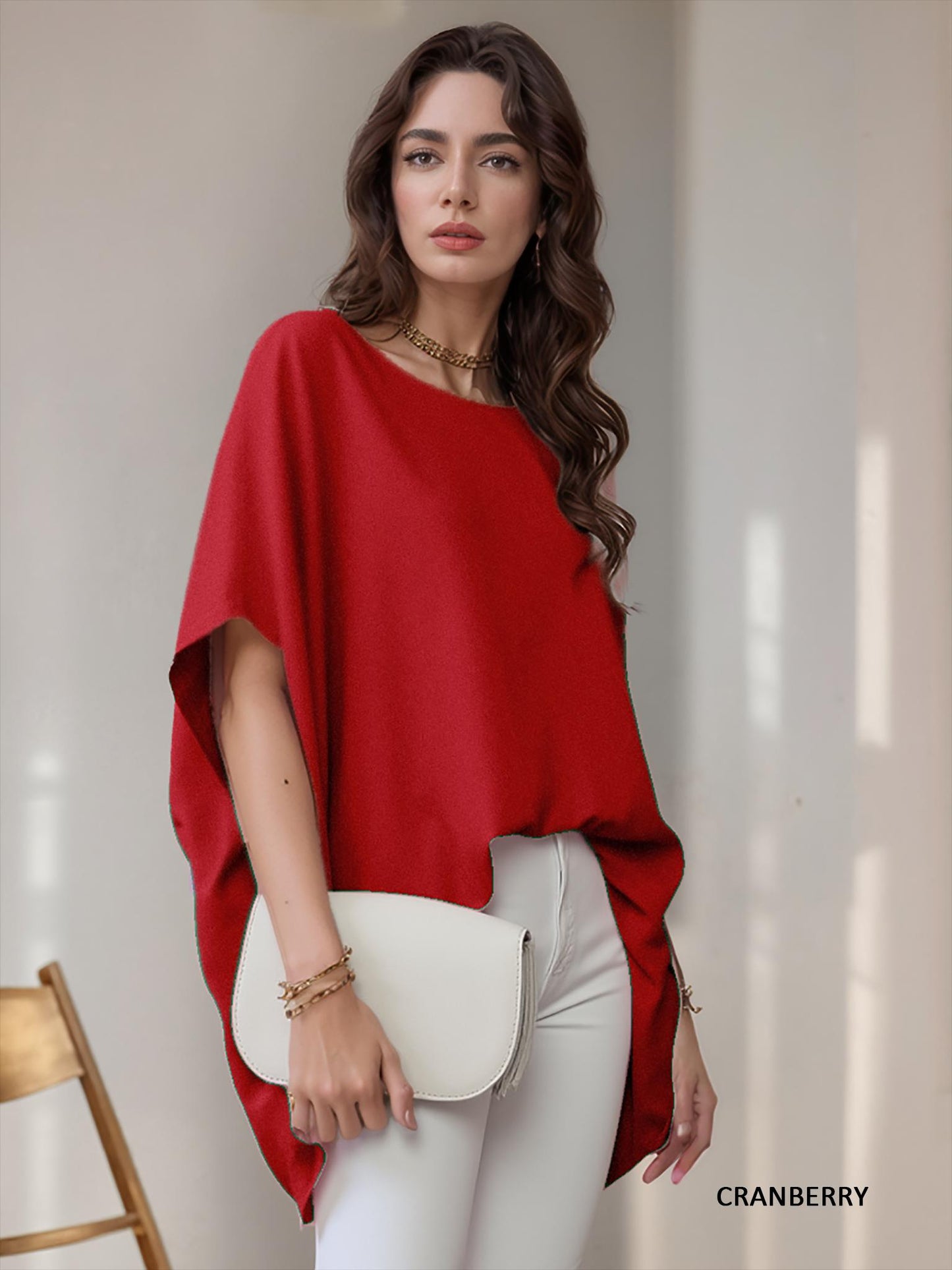 Oversized Draped Tunic Top, Comfortable, Elegant, Minimalist Chic, Blouse, Available in Petite, Plus, Tall, Handmade in USA