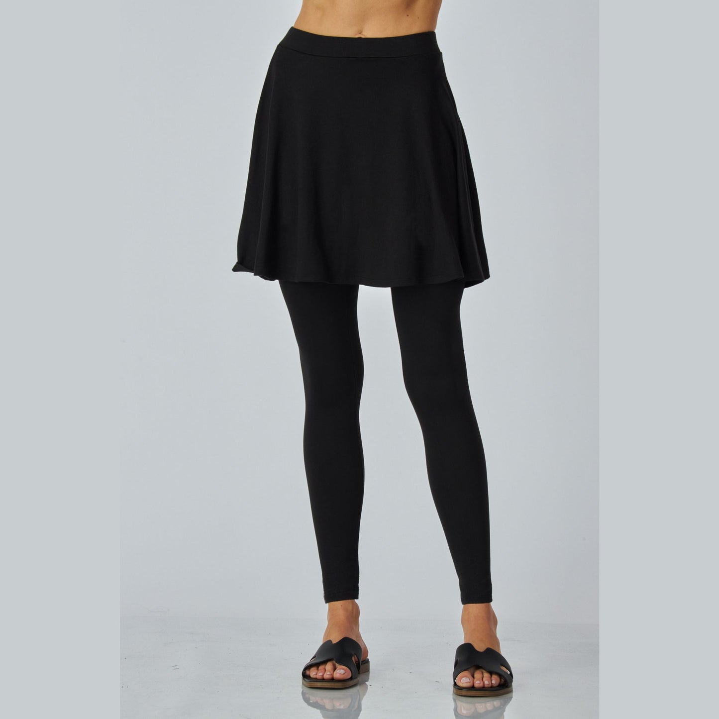 Mini Flared Skirted Leggings, Butter Soft Leggings Skirt, Plus Size Skirted Leggings, Cover up Skirt Leggings, Shirt Extender