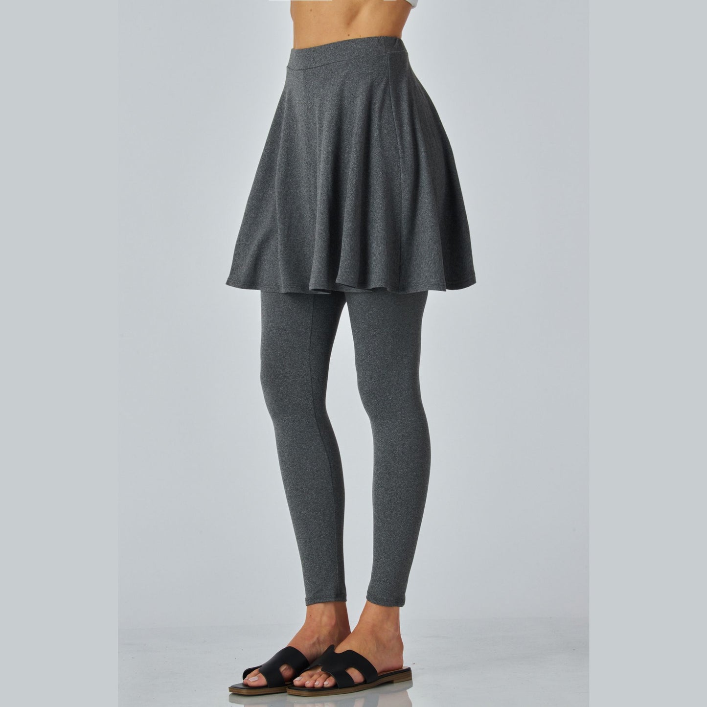 Mini Flared Skirted Leggings, Butter Soft Leggings Skirt, Plus Size Skirted Leggings, Cover up Skirt Leggings, Shirt Extender