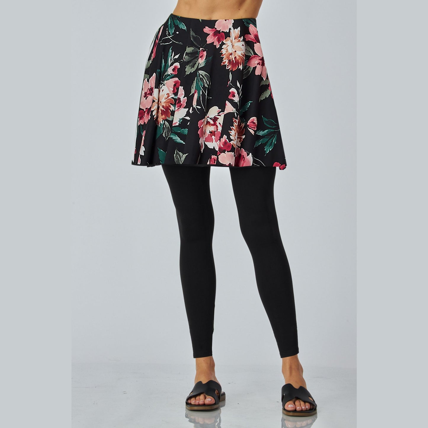 Mini Flared Skirted Leggings, Butter Soft Leggings Skirt, Plus Size Skirted Leggings, Cover up Skirt Leggings, Shirt Extender