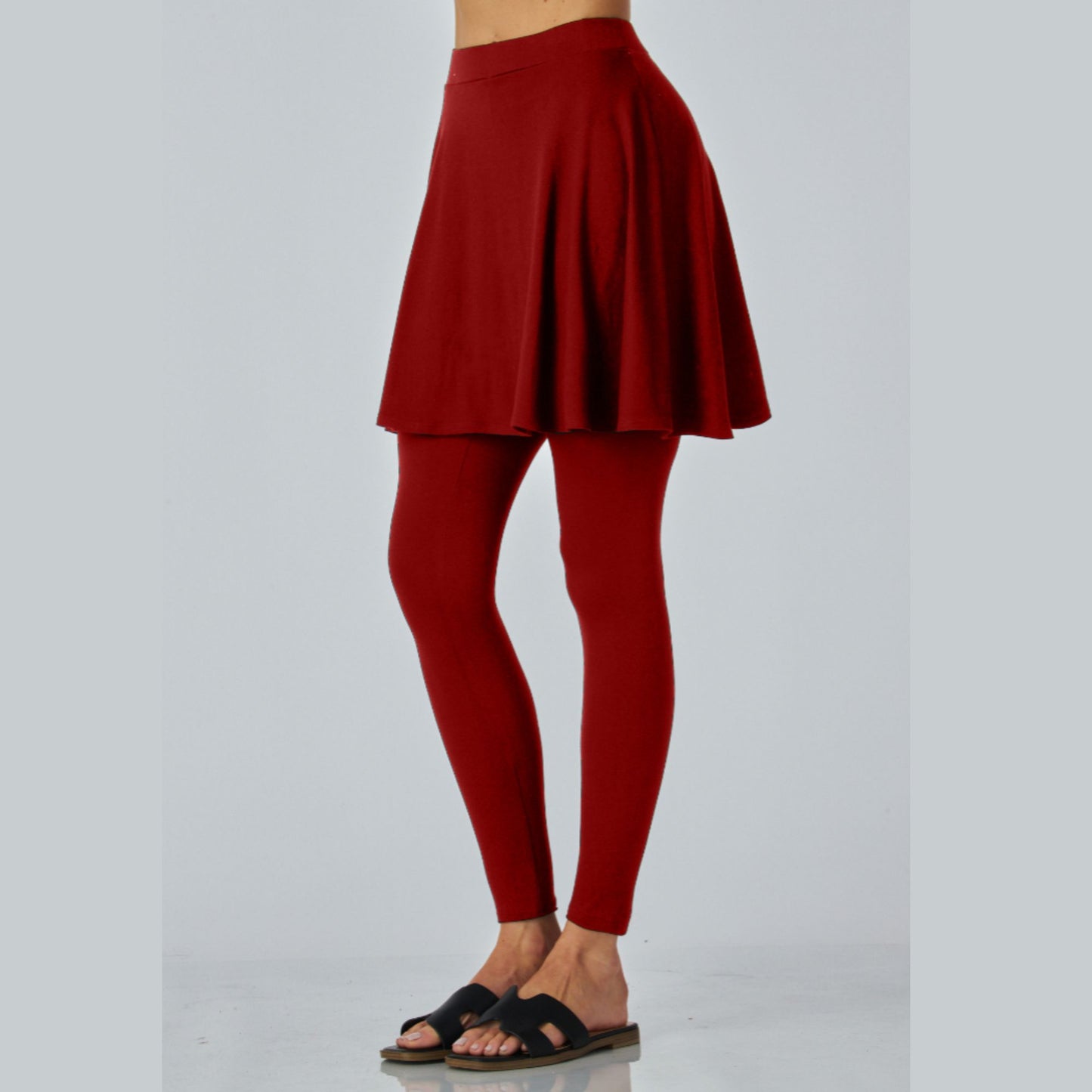 Mini Flared Skirted Leggings, Butter Soft Leggings Skirt, Plus Size Skirted Leggings, Cover up Skirt Leggings, Shirt Extender