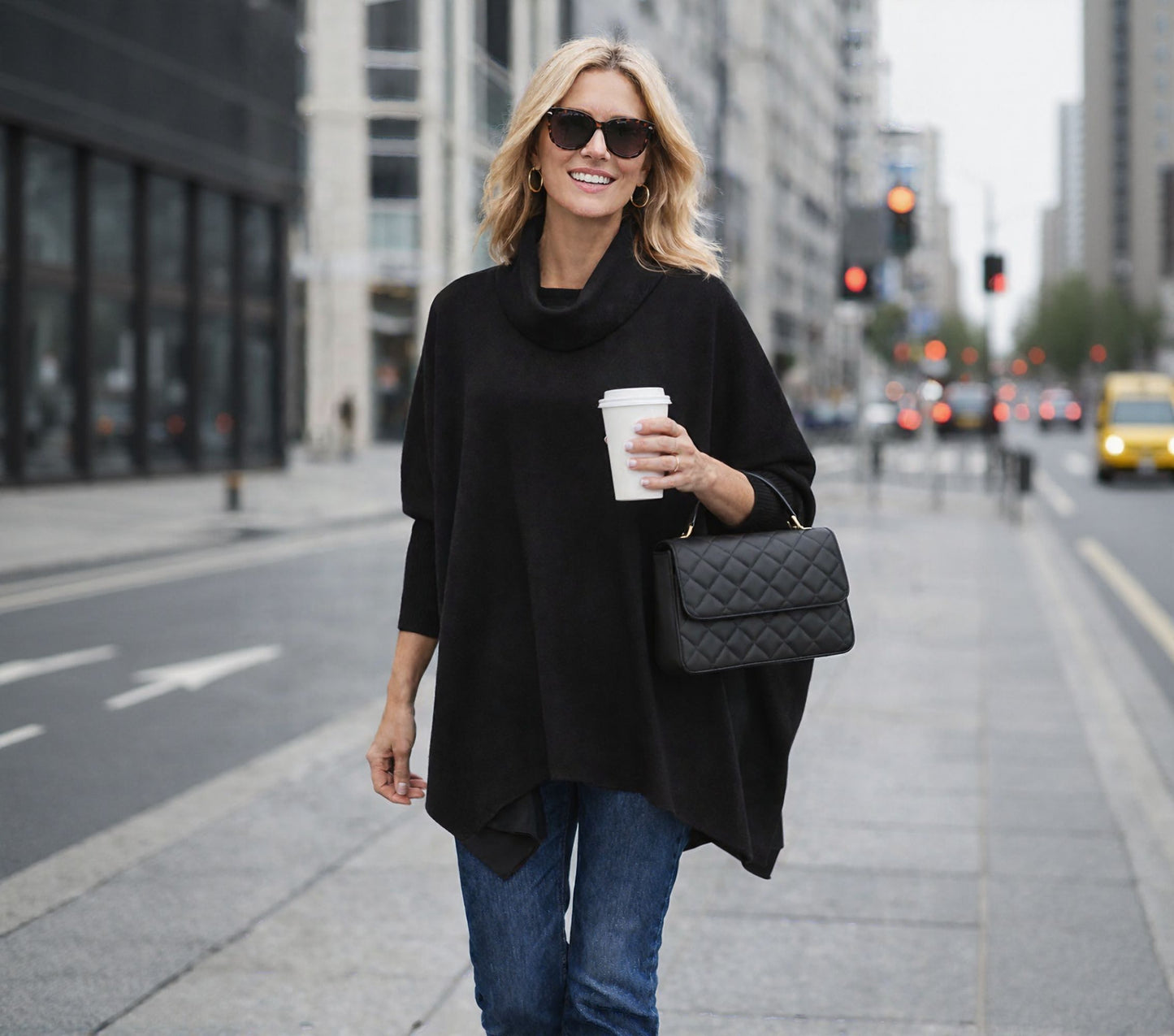 Upcycled butter Soft Oversized Turtle Neck Tunic Top, Plus Size Tunic Top Top, Loungewear, Lounge Tunic, Ethical, Sustainable, Made in USA