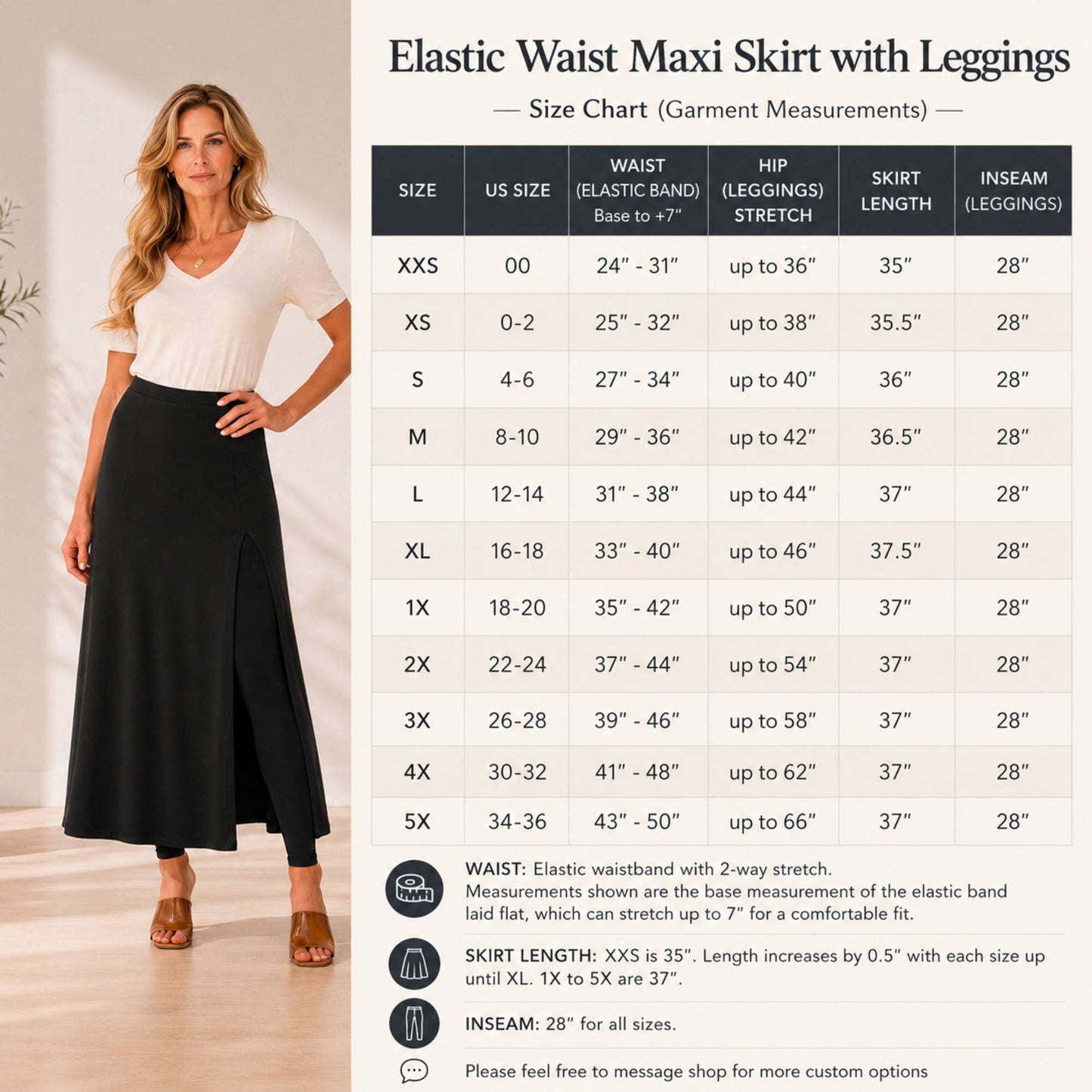 Maxi Flared Skirted Leggings With Slit