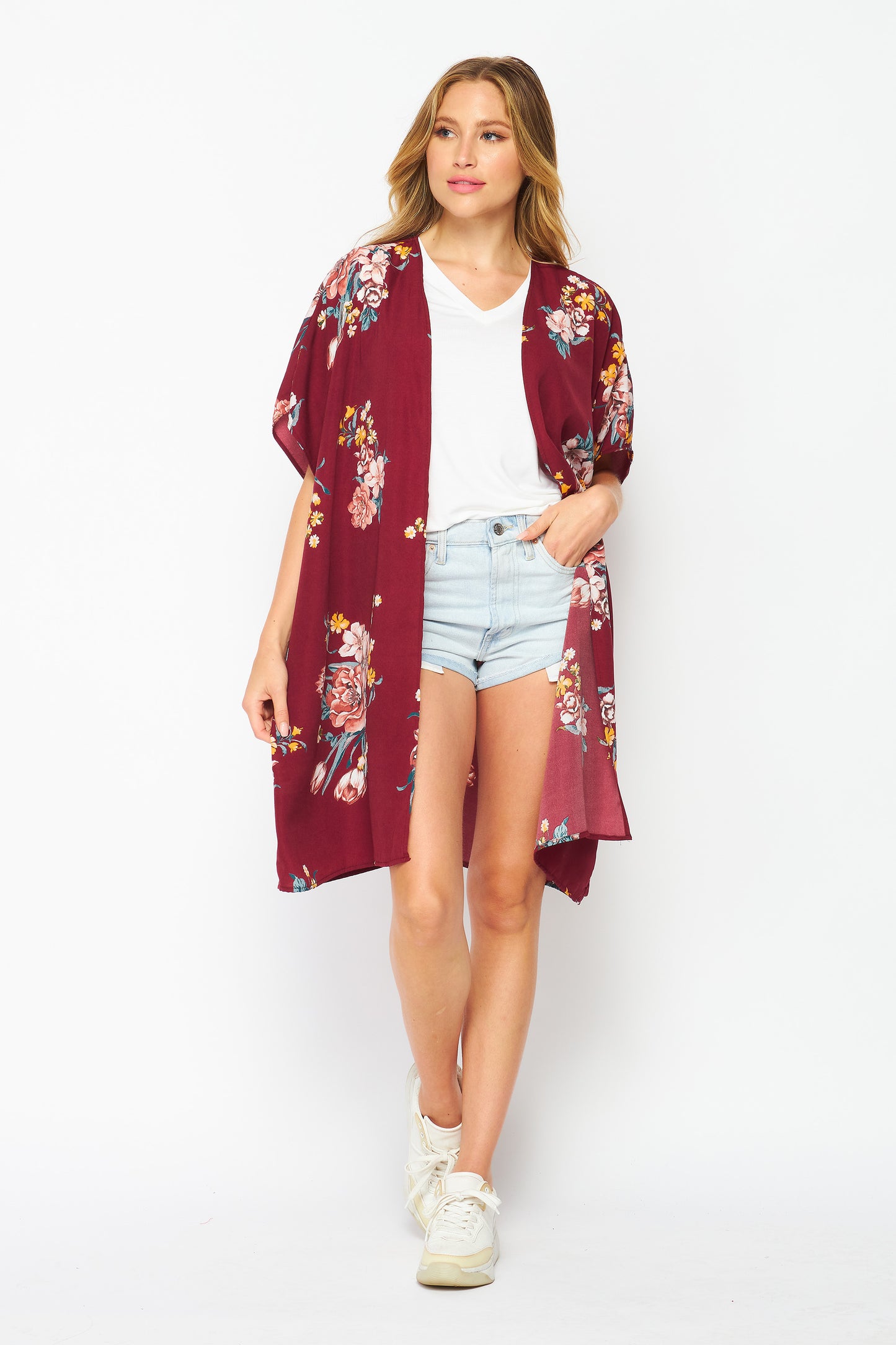 Upcycled Kimono Robe – Lightweight Beach Cover-Up | Regular & Plus Size